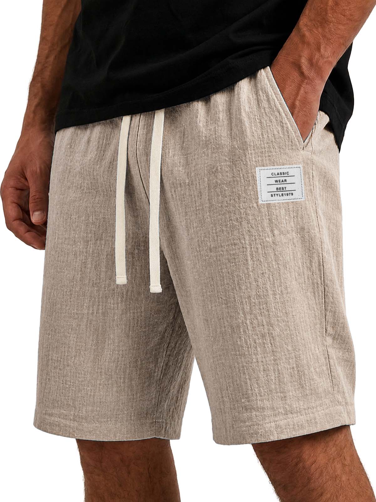 Men's Comfortable Cotton Linen Basic Shorts
