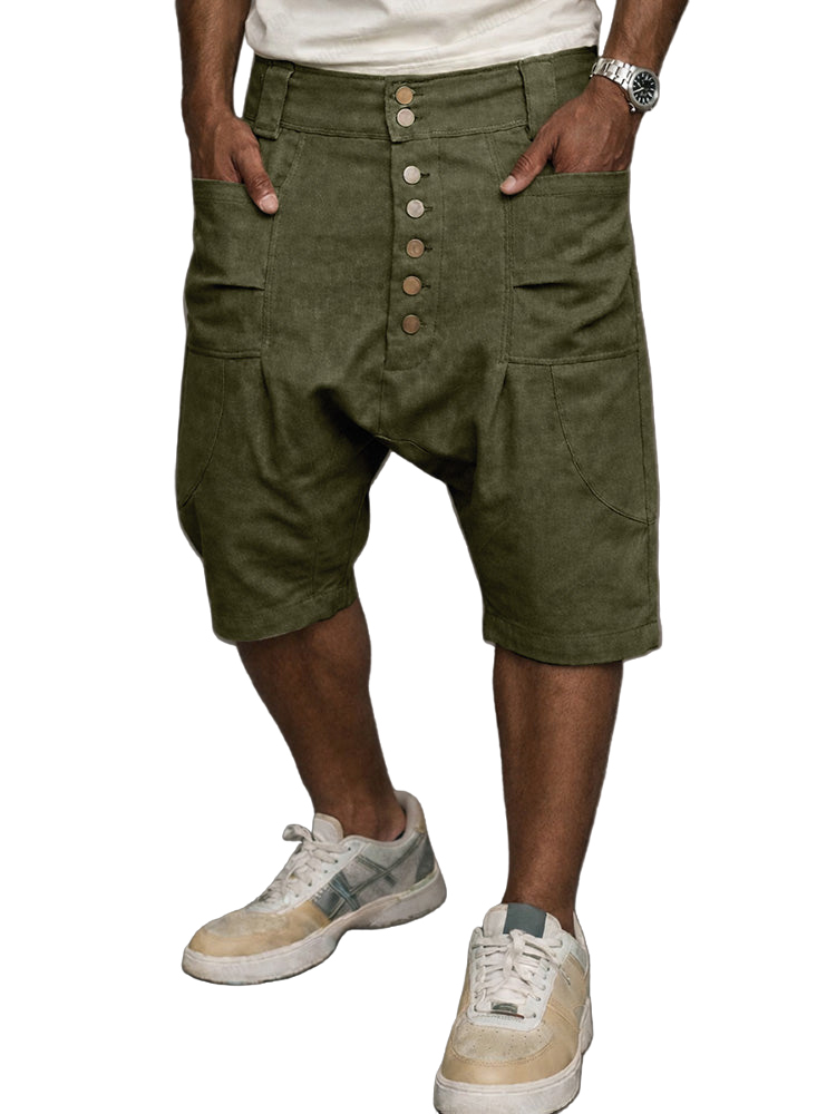 Men's Casual Drop Crotch Harem Shorts