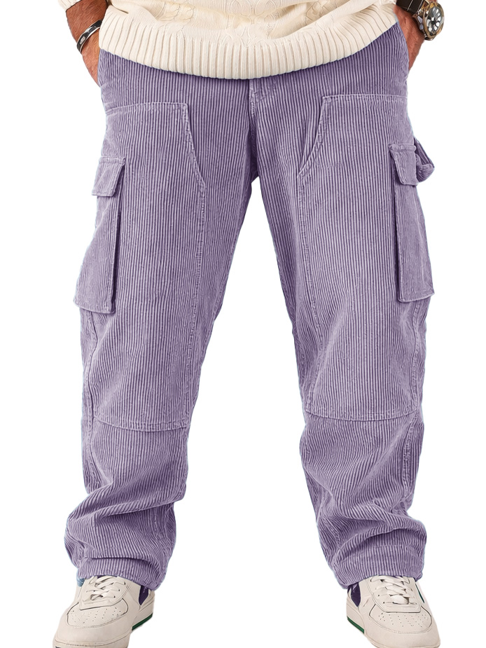Men's Fashionable Casual Multi-Pocket Loose-Fitting Pants