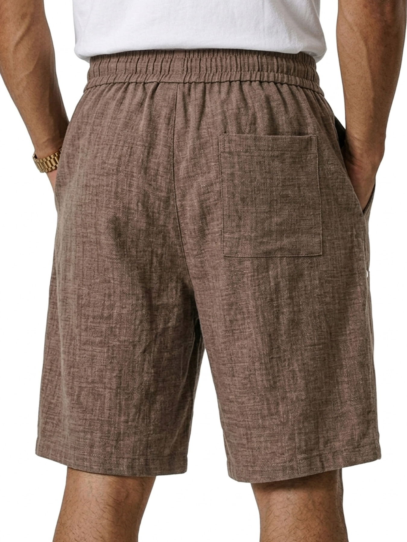 Men's Linen Studded Casual Loose Comfort Shorts