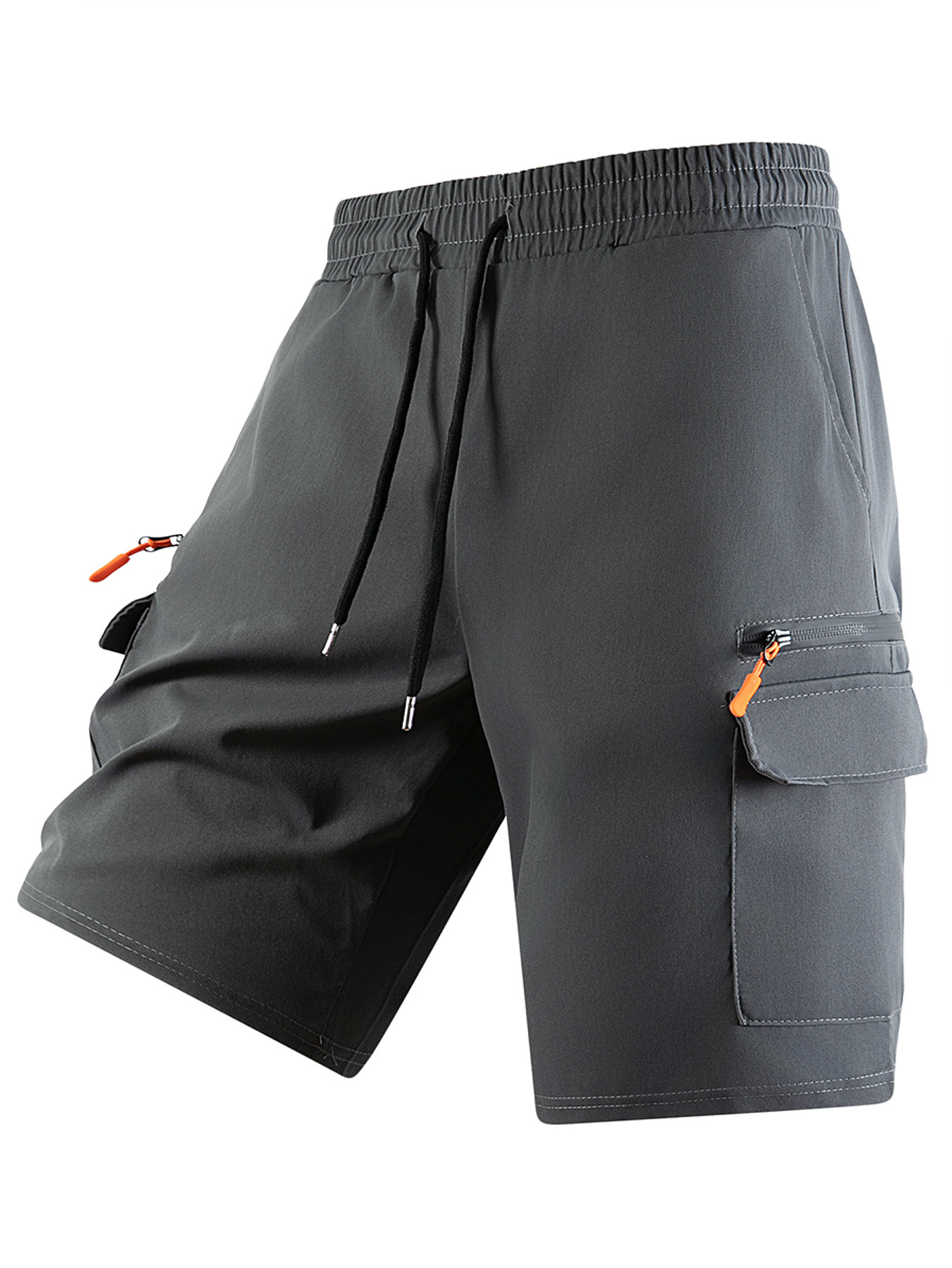 Men's Zippered Multi-Pocket Casual Cargo Shorts