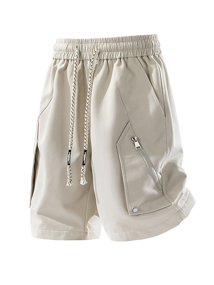 Men's Breathable Multi-pocket Zipper Casual Loose Shorts