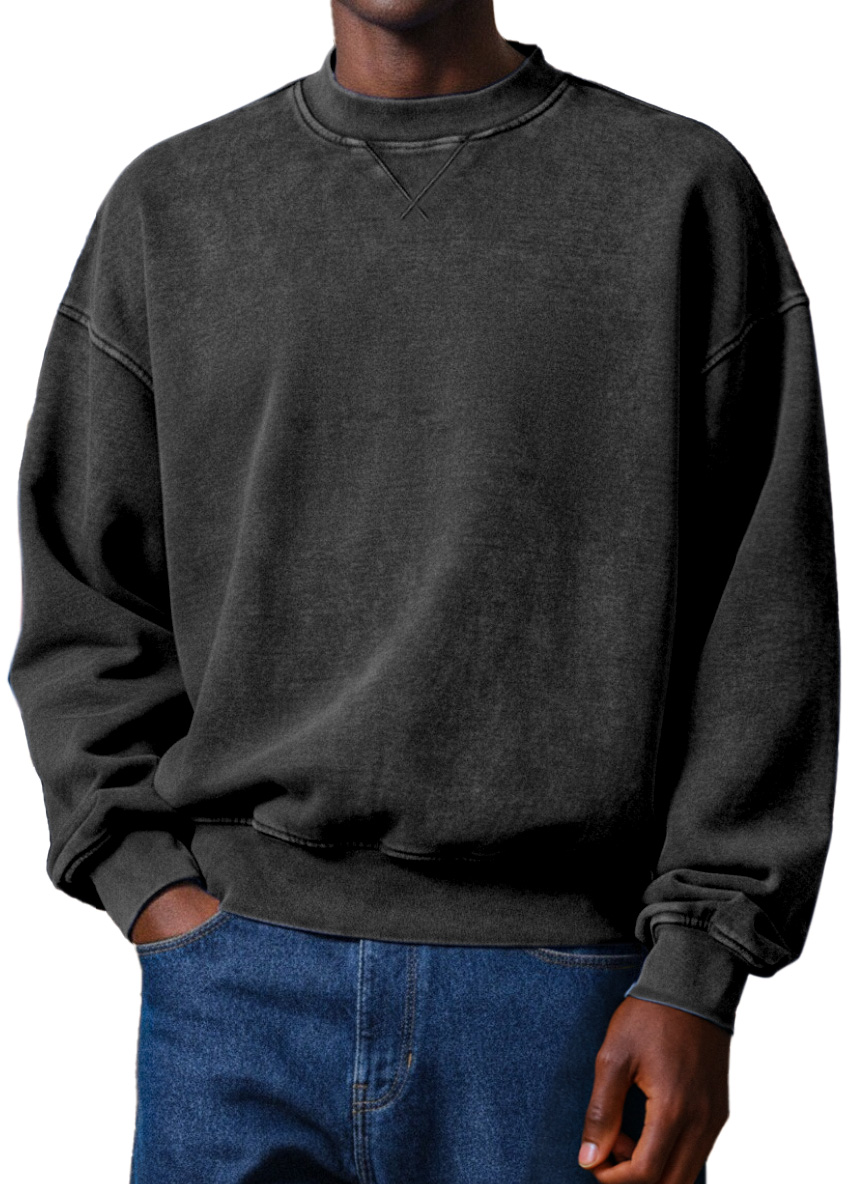 Men's Simple Retro Design Round Neck Sweatshirt