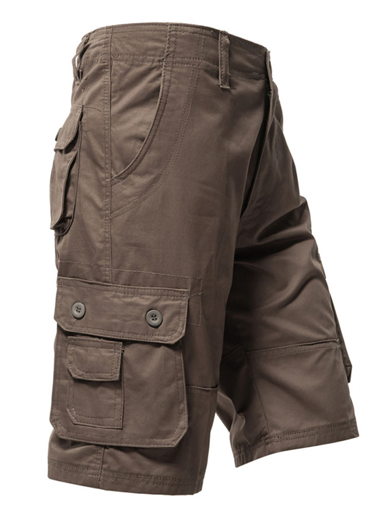 Men's 100% Cotton Basic Multi-Pocket Casual Cargo Shorts