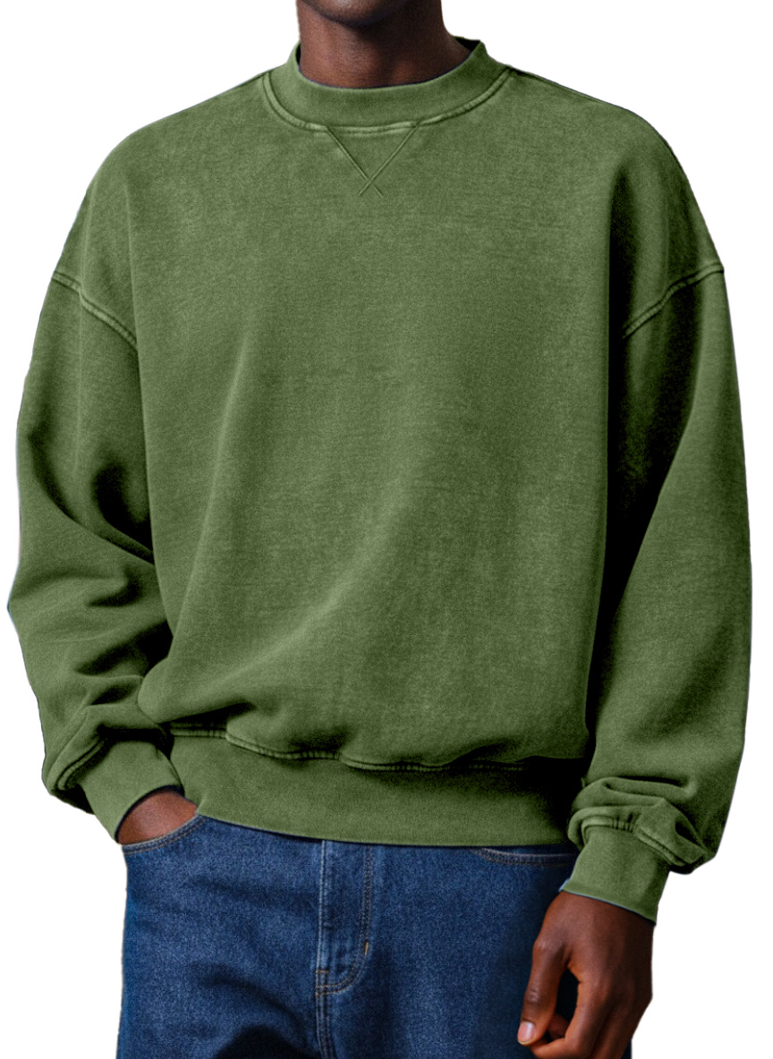 Men's Simple Retro Design Round Neck Sweatshirt