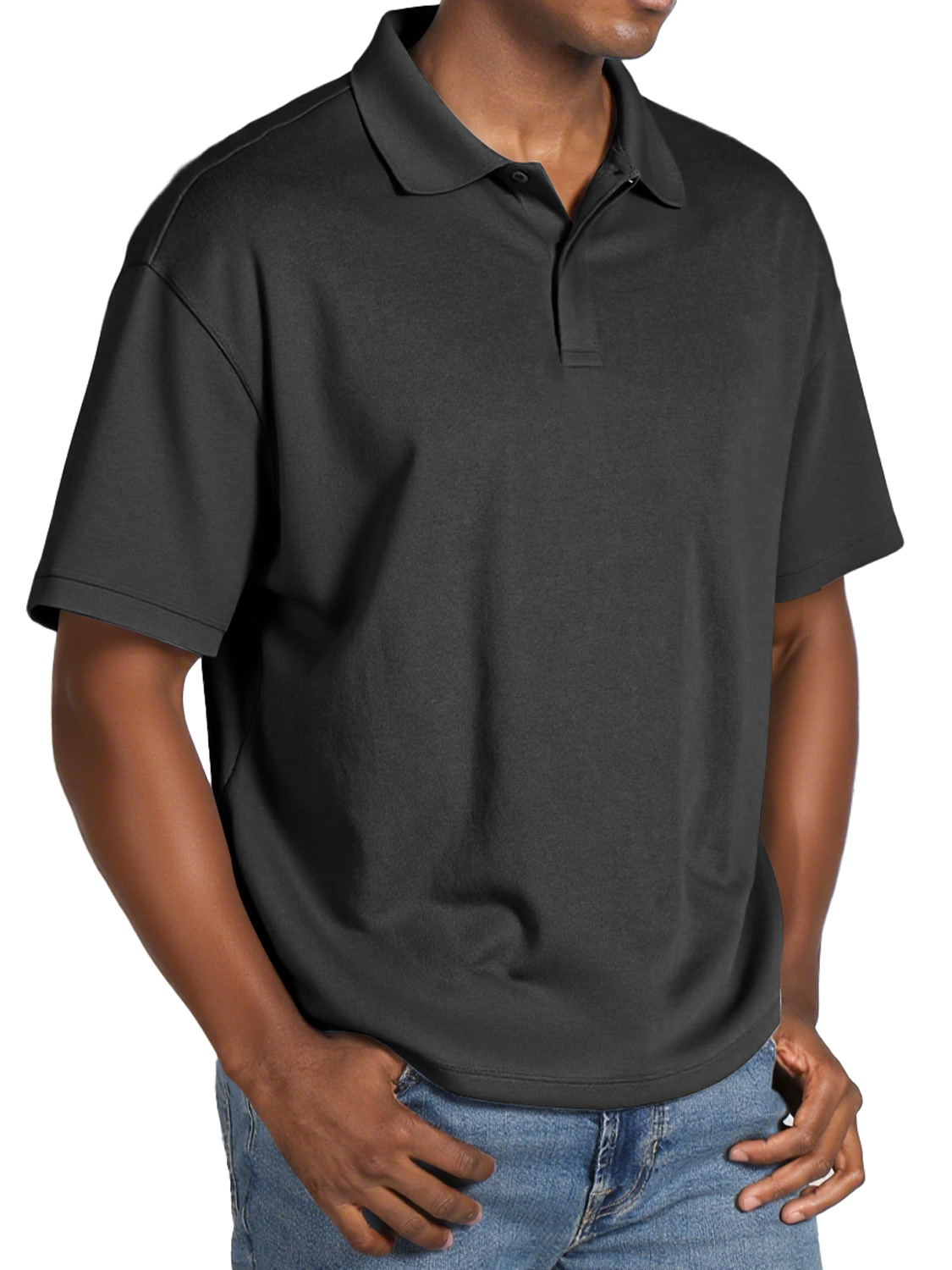 Men's Daily Lapel Button Casual Short-sleeved Polo Shirt