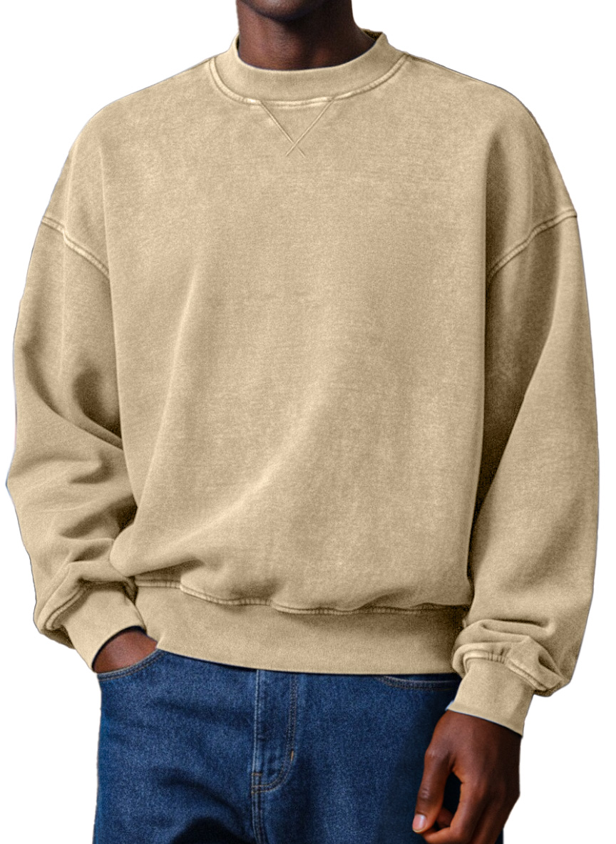Men's Simple Retro Design Round Neck Sweatshirt