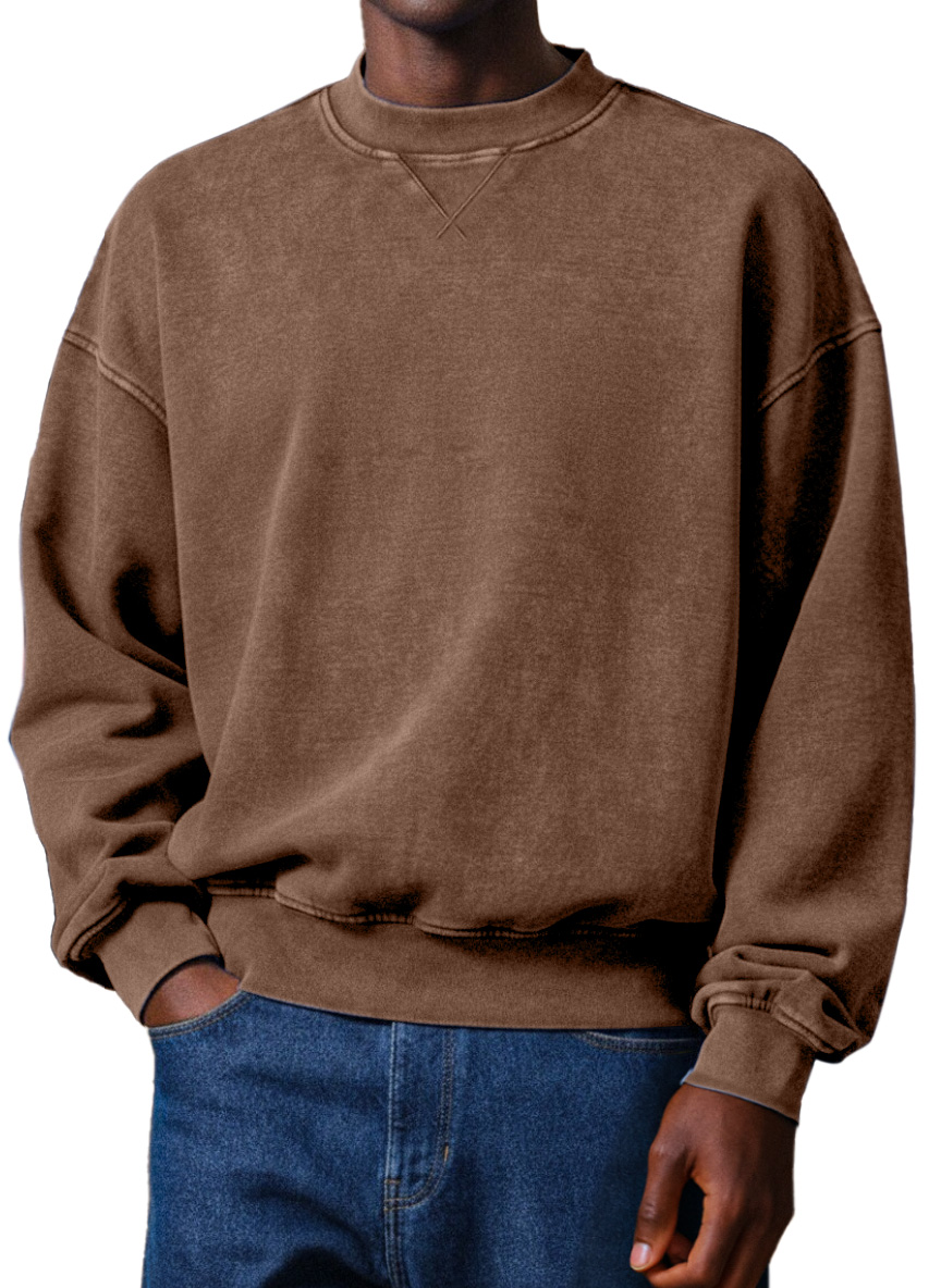Men's Simple Retro Design Round Neck Sweatshirt