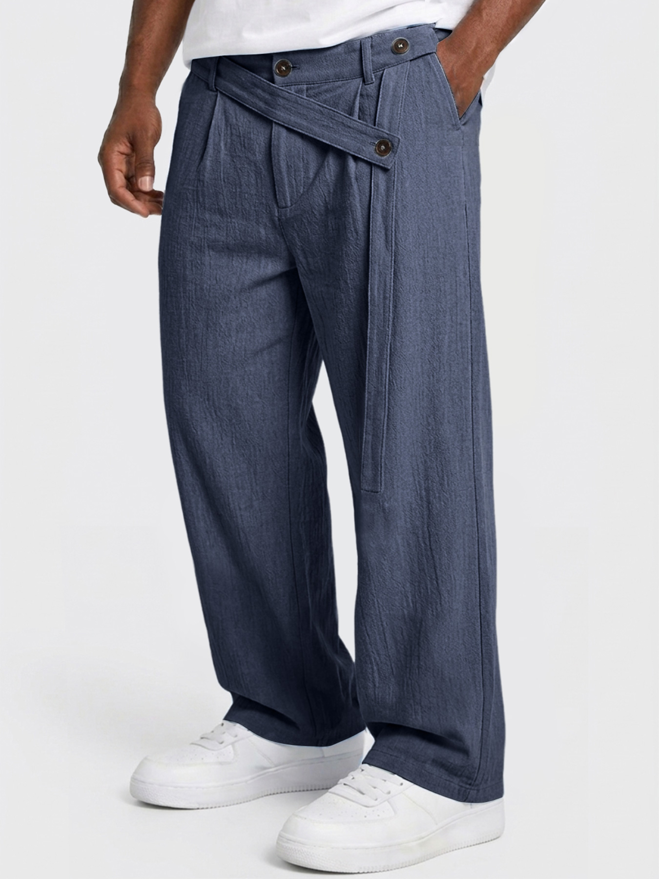Men's Casual Linen Cross-Waisted Comfort Trousers