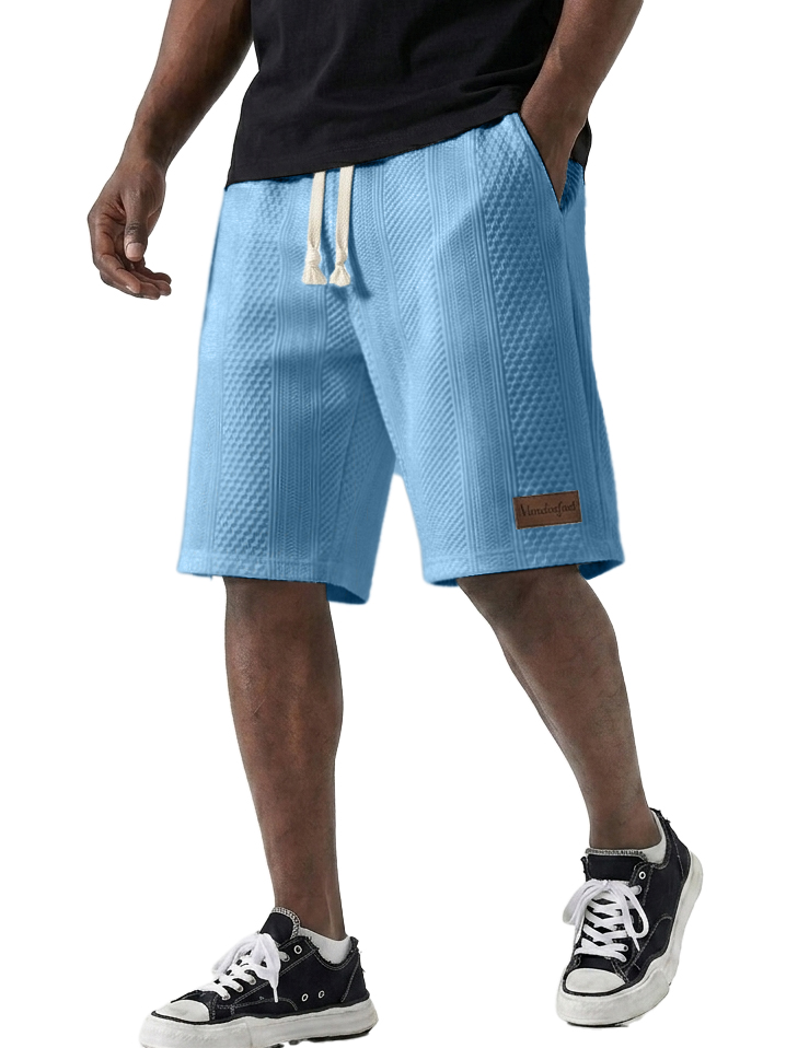 Men's Striped Jacquard Casual Shorts