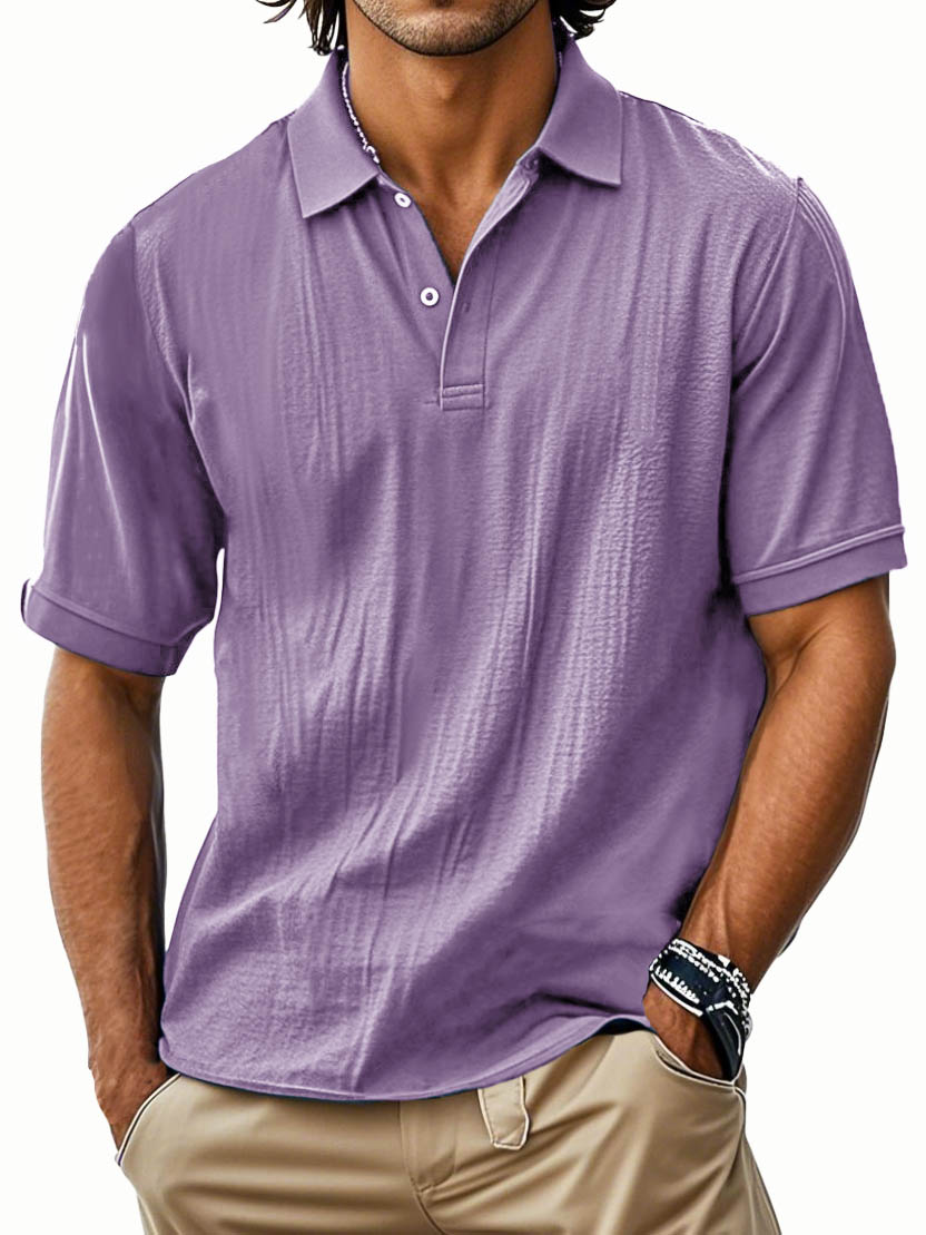Men's Fashion Retro Lapel Pocket Polo Shirt