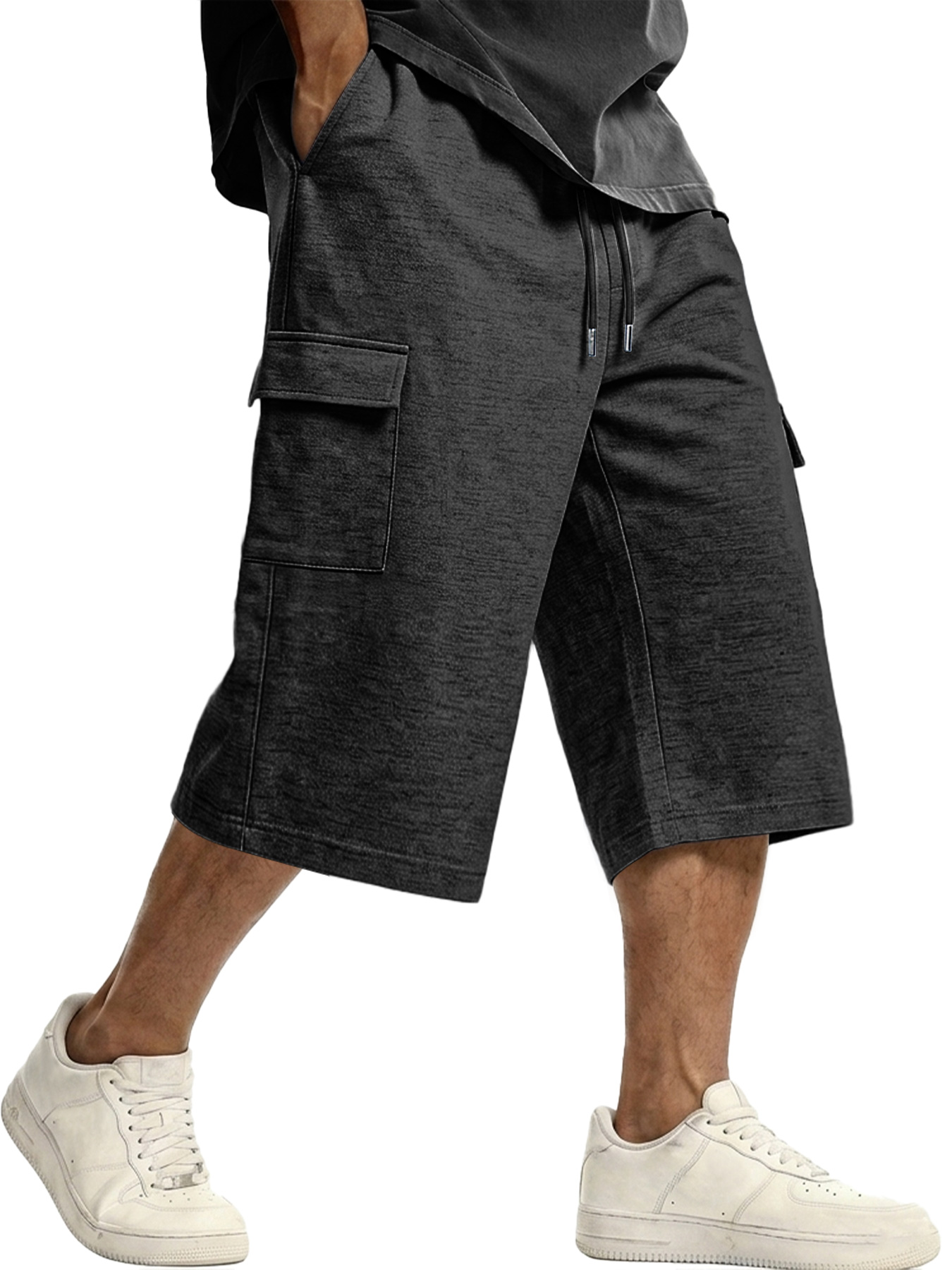 Men's Casual Comfortable Multi-pocket Cropped Loose Shorts
