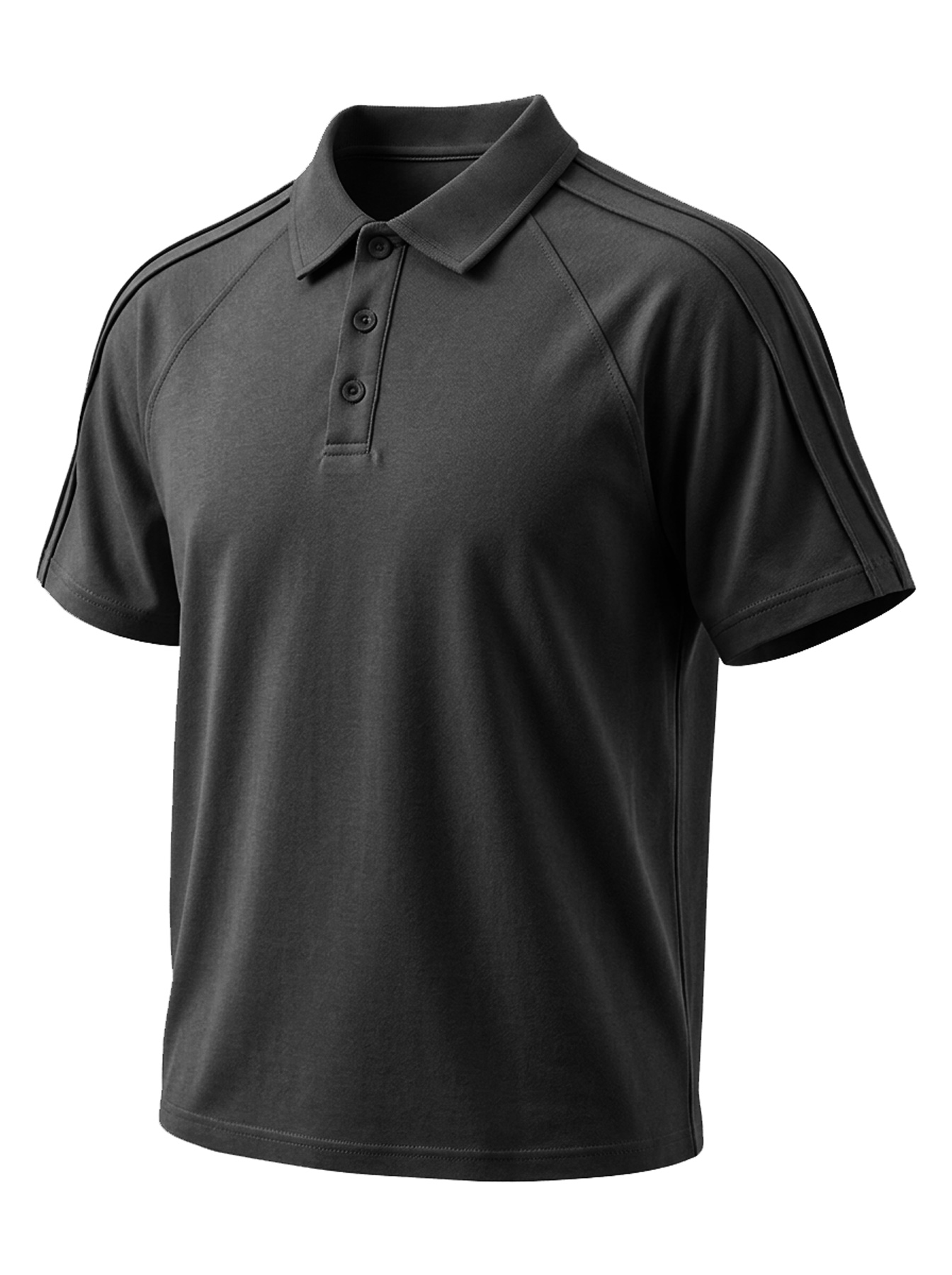 Men's Casual Collared Button Deconstructed Short-Sleeve Polo Shirt