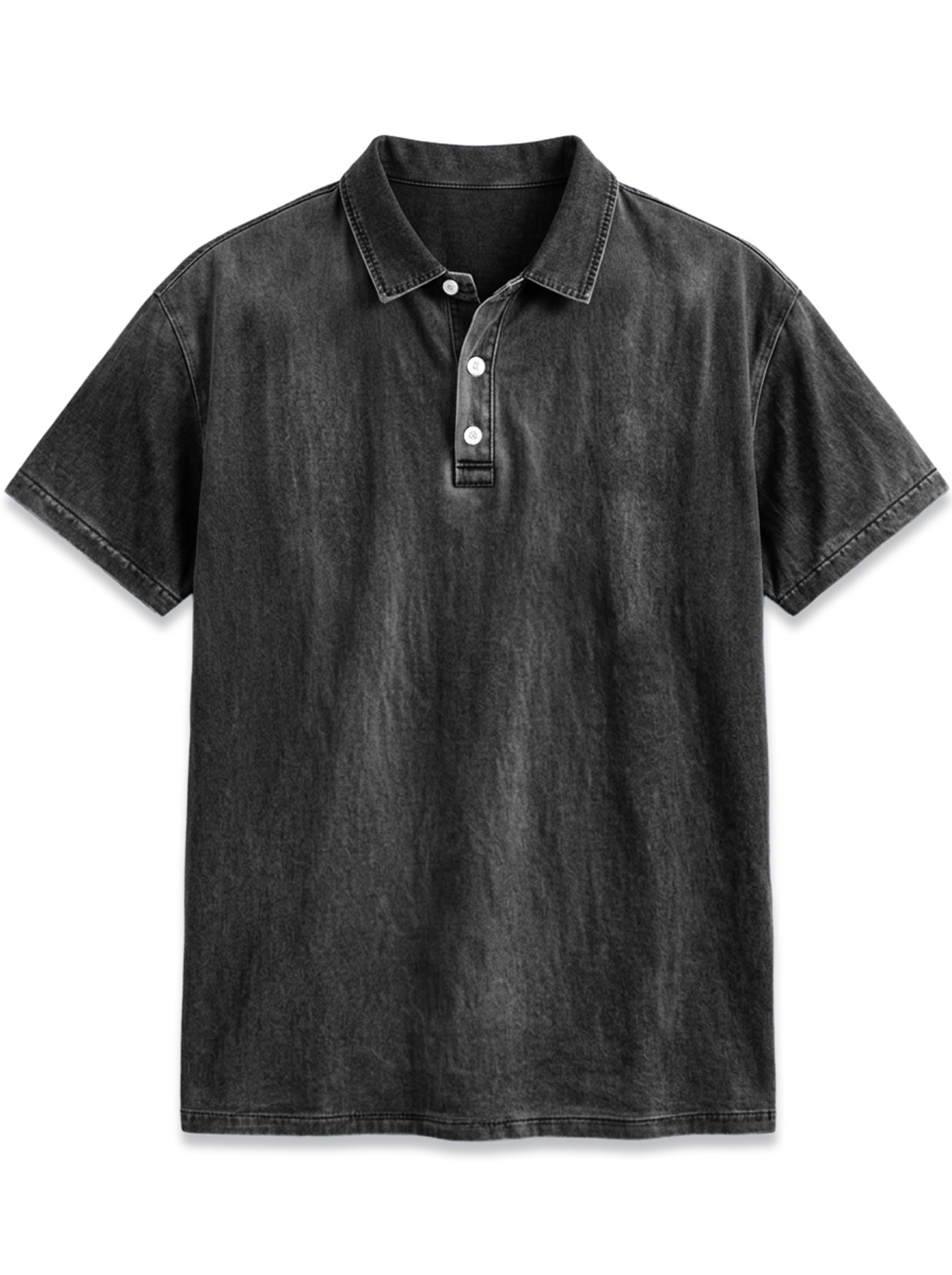 Men's Casual Retro Collar Button-Down Short-Sleeve Polo Shirt