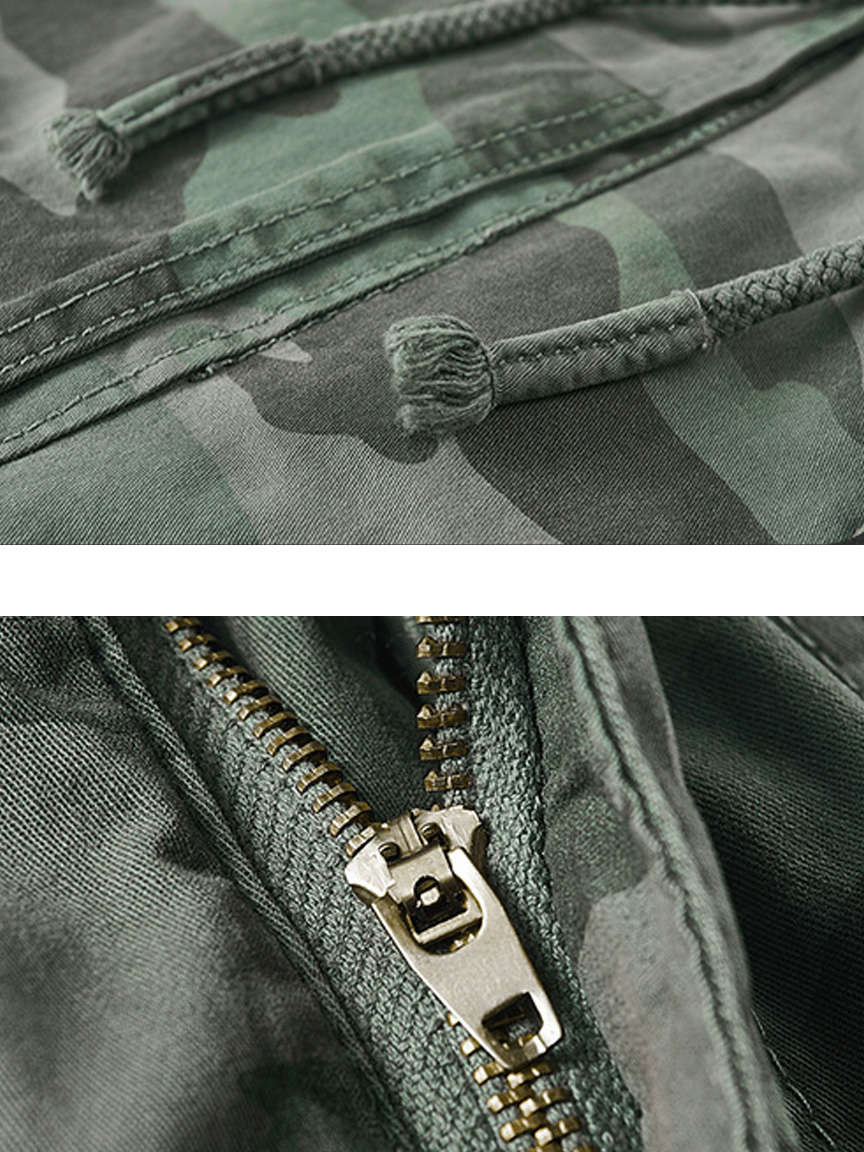 Men's Cotton Patch Pocket Camouflage Casual Work Shorts