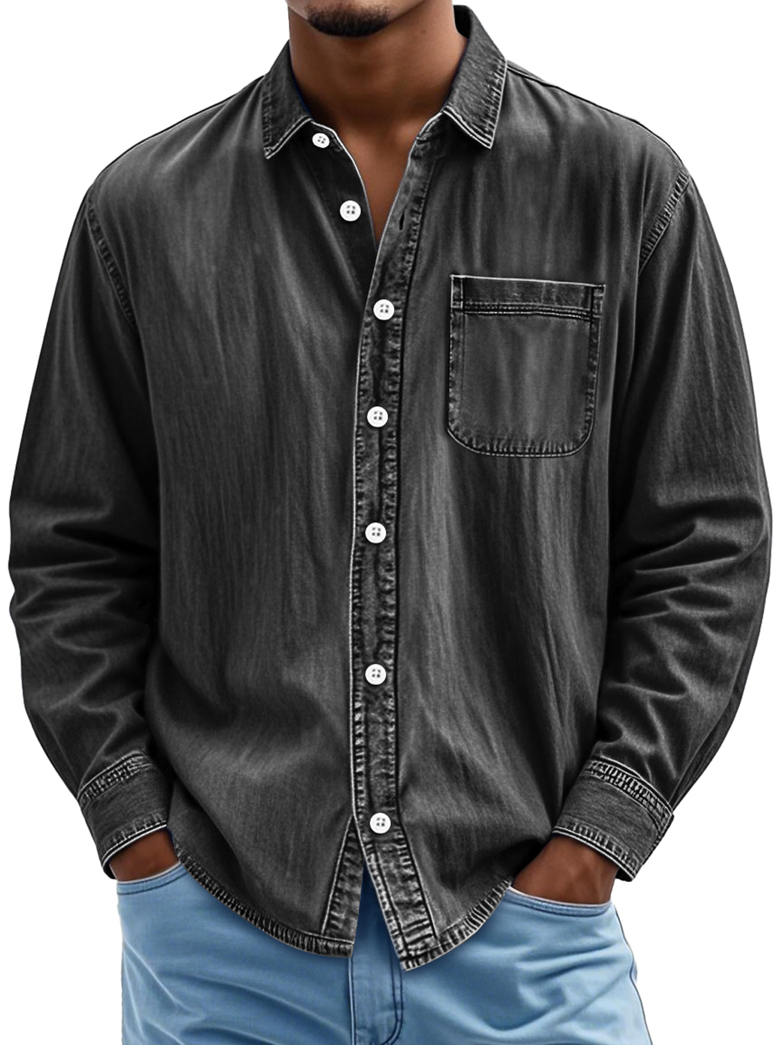 Men's Retro Everyday Casual Comfort Long Sleeve Shirt