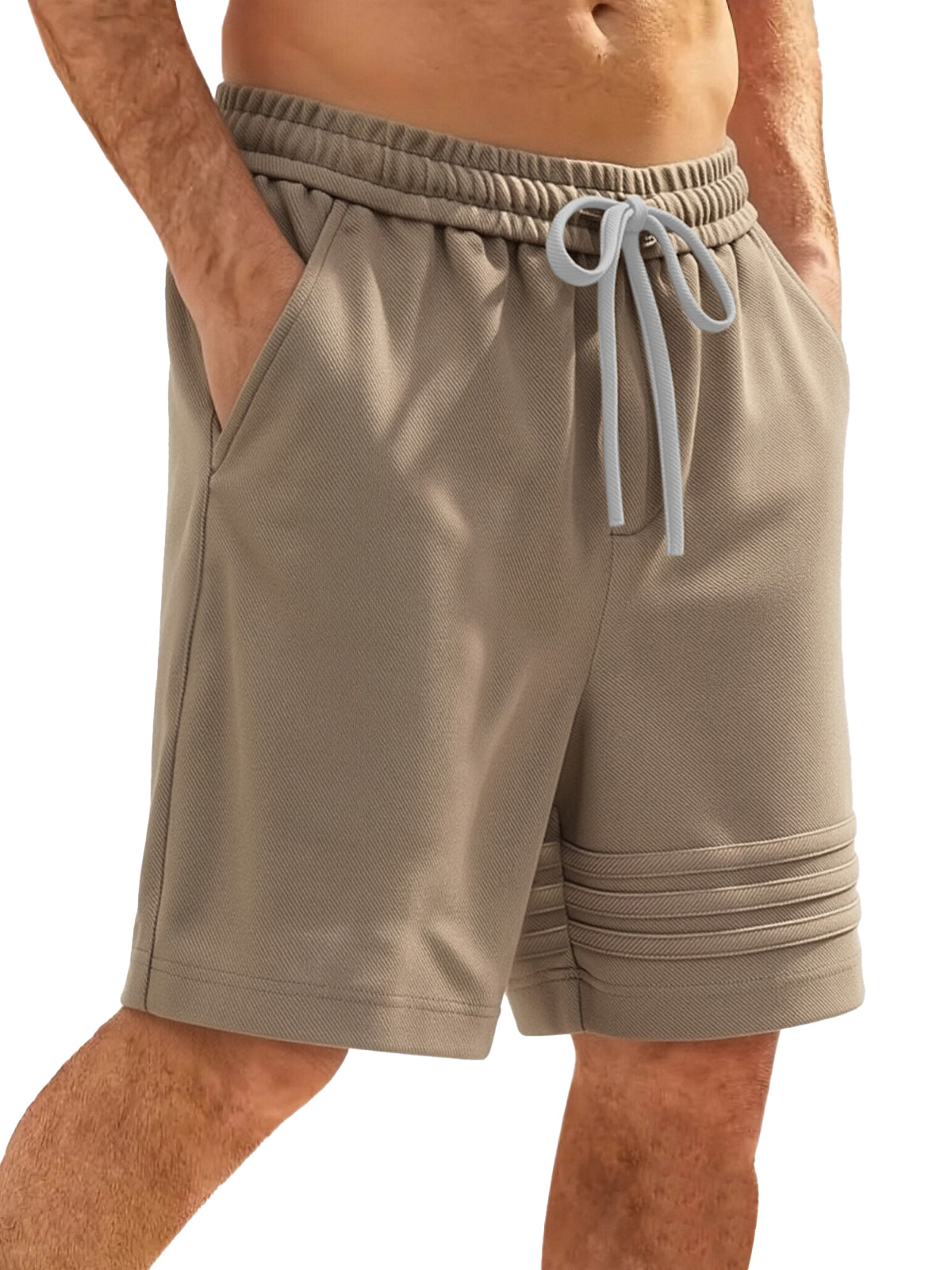 Men's Casual And Comfortable Beach Shorts With Simple Seams And Stitching Design