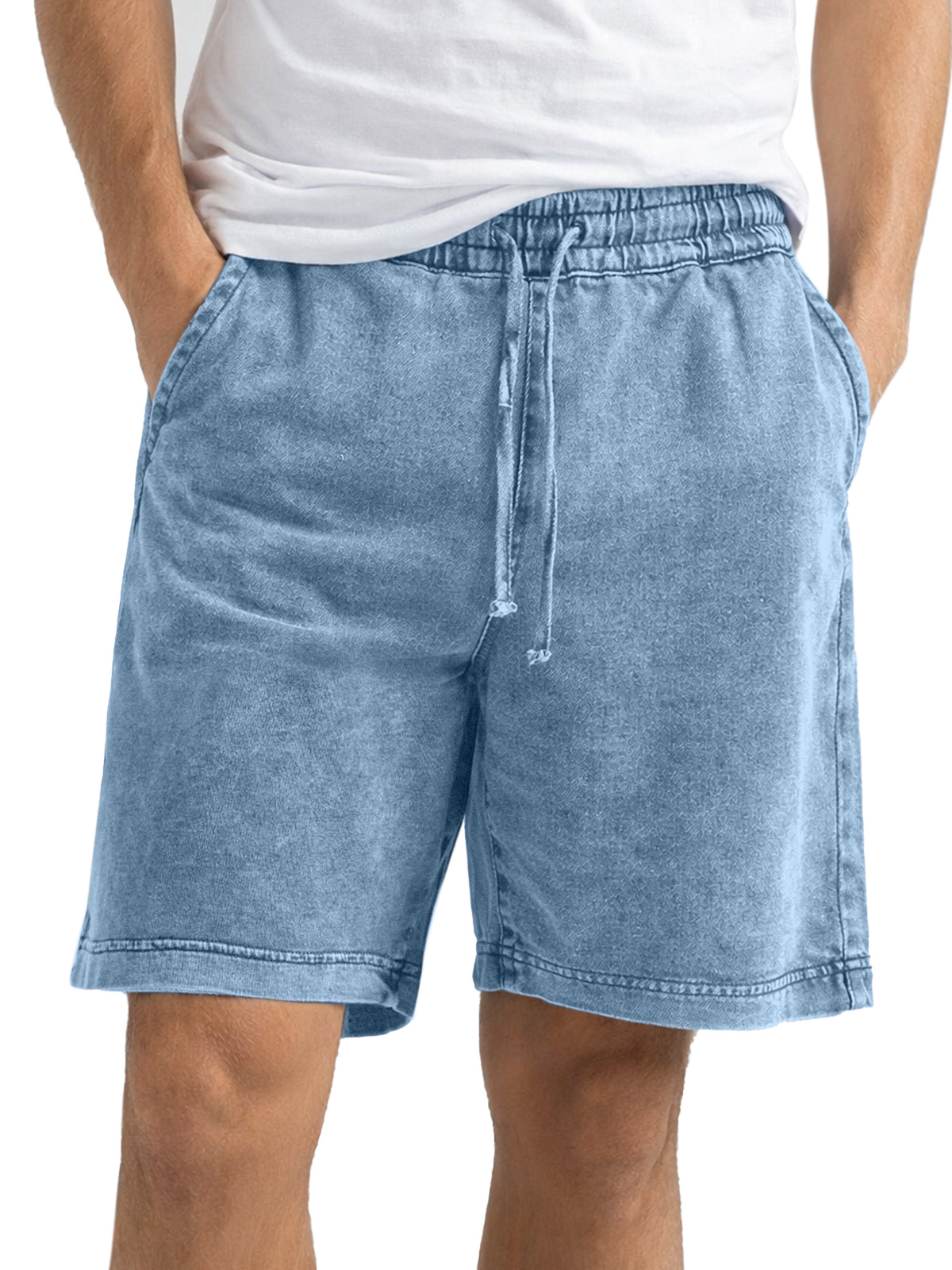 Men's simple retro distressed all-match comfortable loose shorts