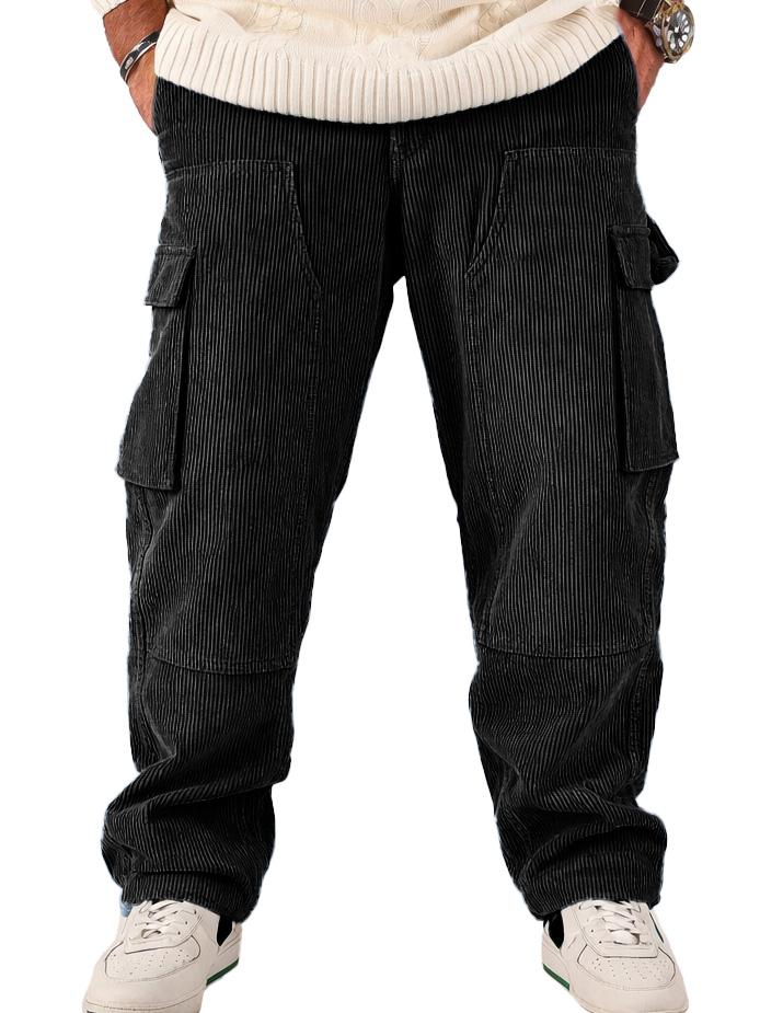 Men's Fashionable Casual Multi-Pocket Loose-Fitting Pants