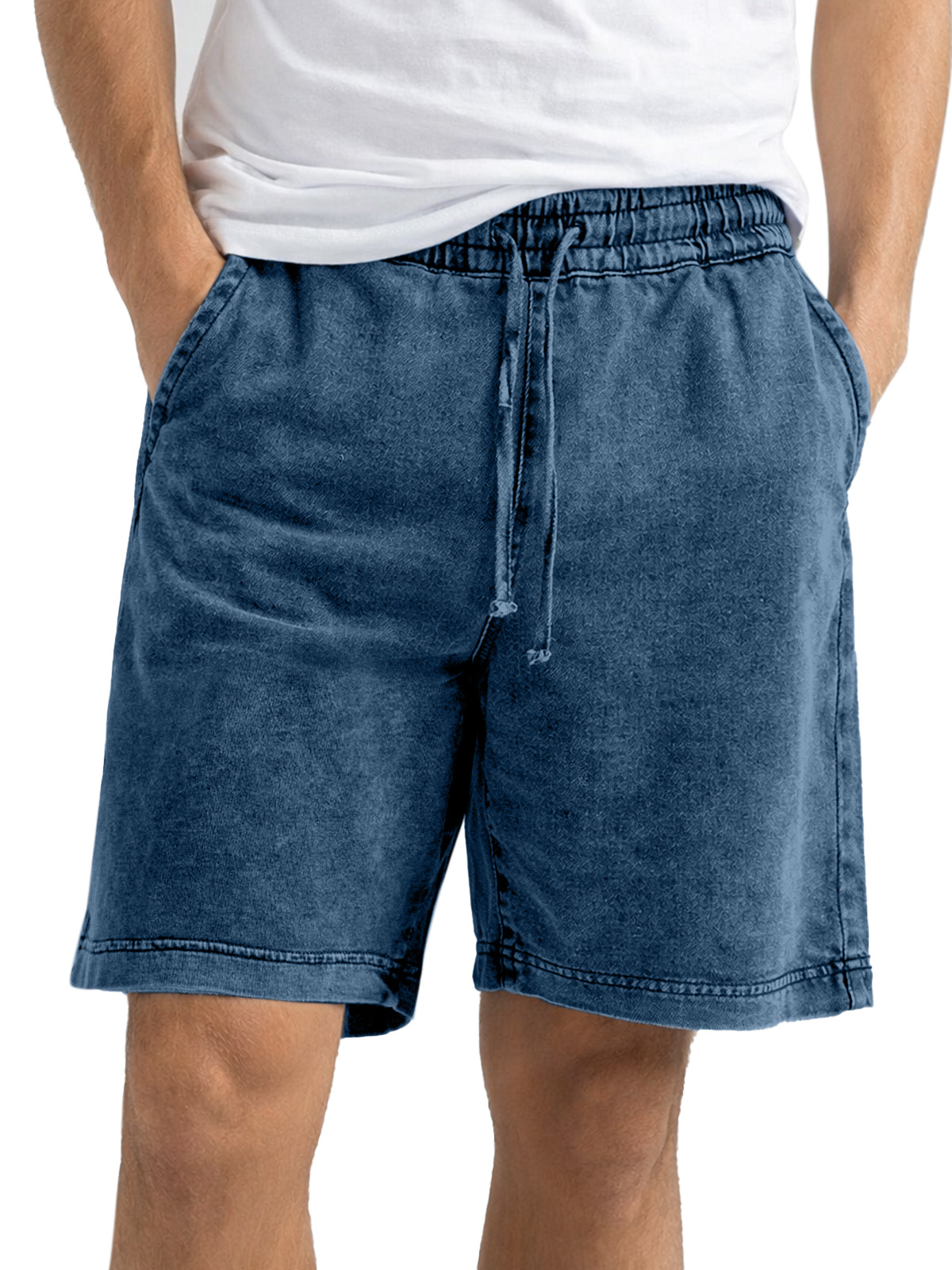 Men's simple retro distressed all-match comfortable loose shorts