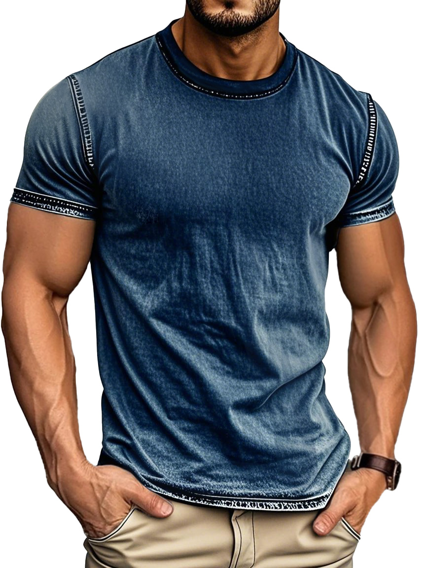 Men's Vintage Outdoor Distressed Short Sleeve T-shirt