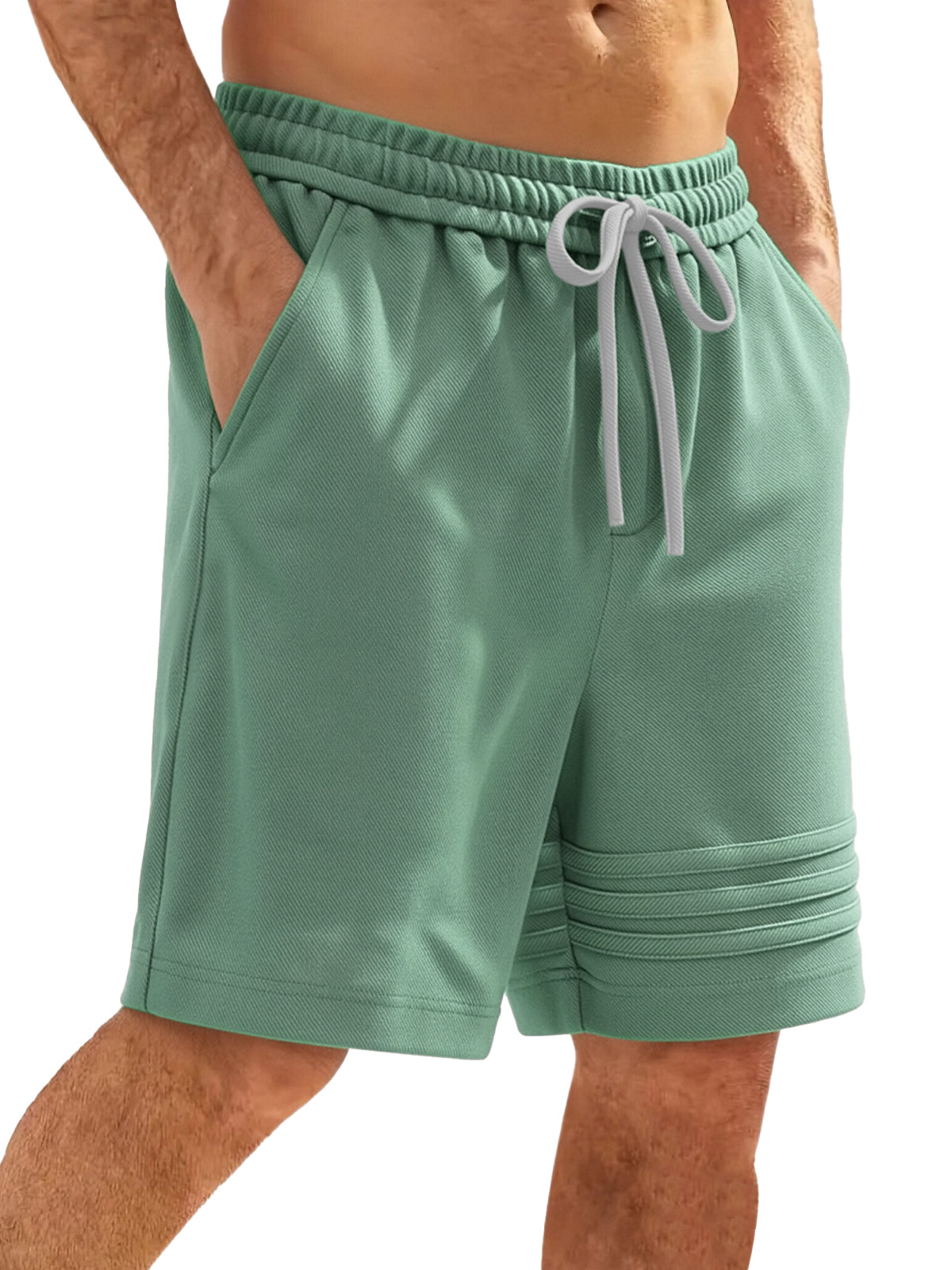 Men's Casual And Comfortable Beach Shorts With Simple Seams And Stitching Design