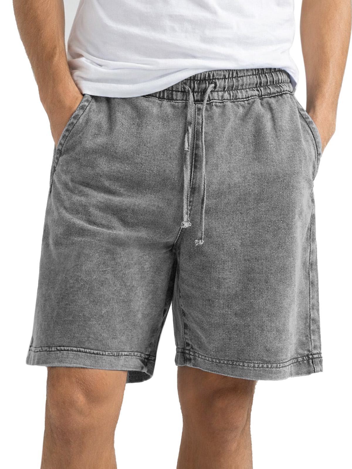 Men's simple retro distressed all-match comfortable loose shorts