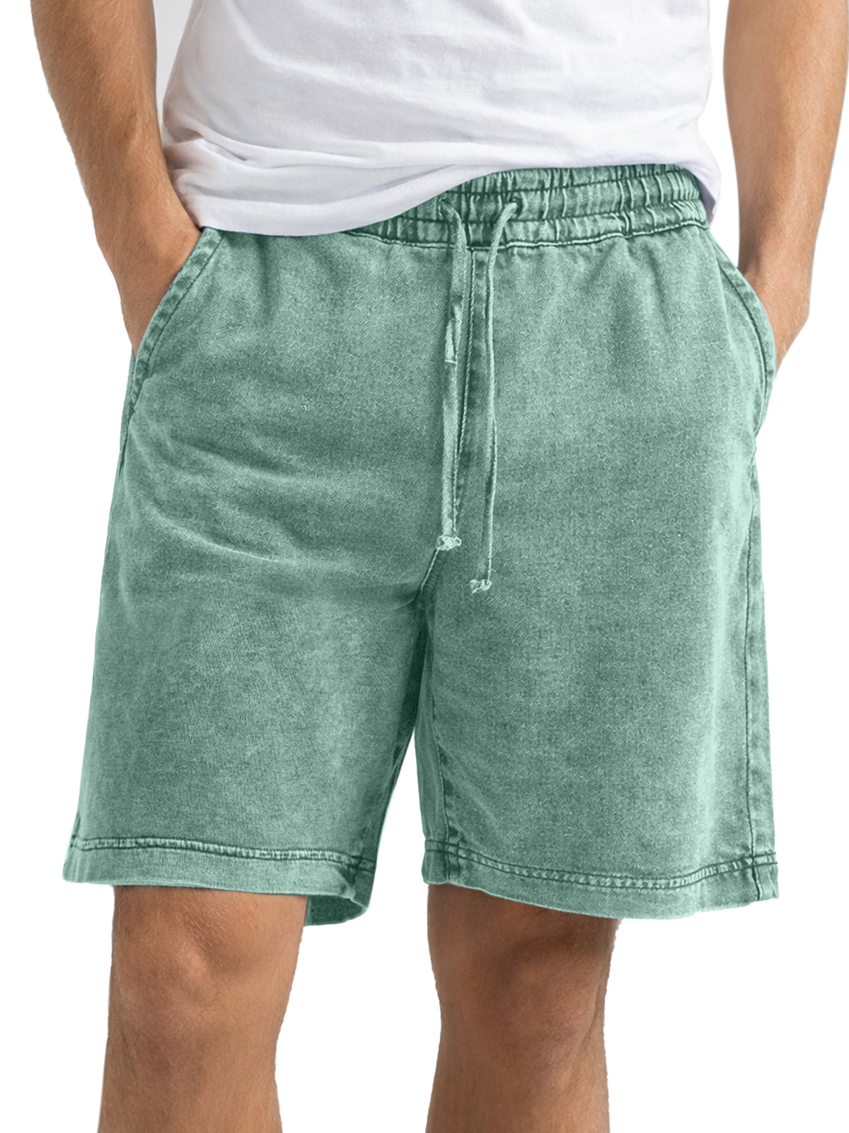 Men's simple retro distressed all-match comfortable loose shorts