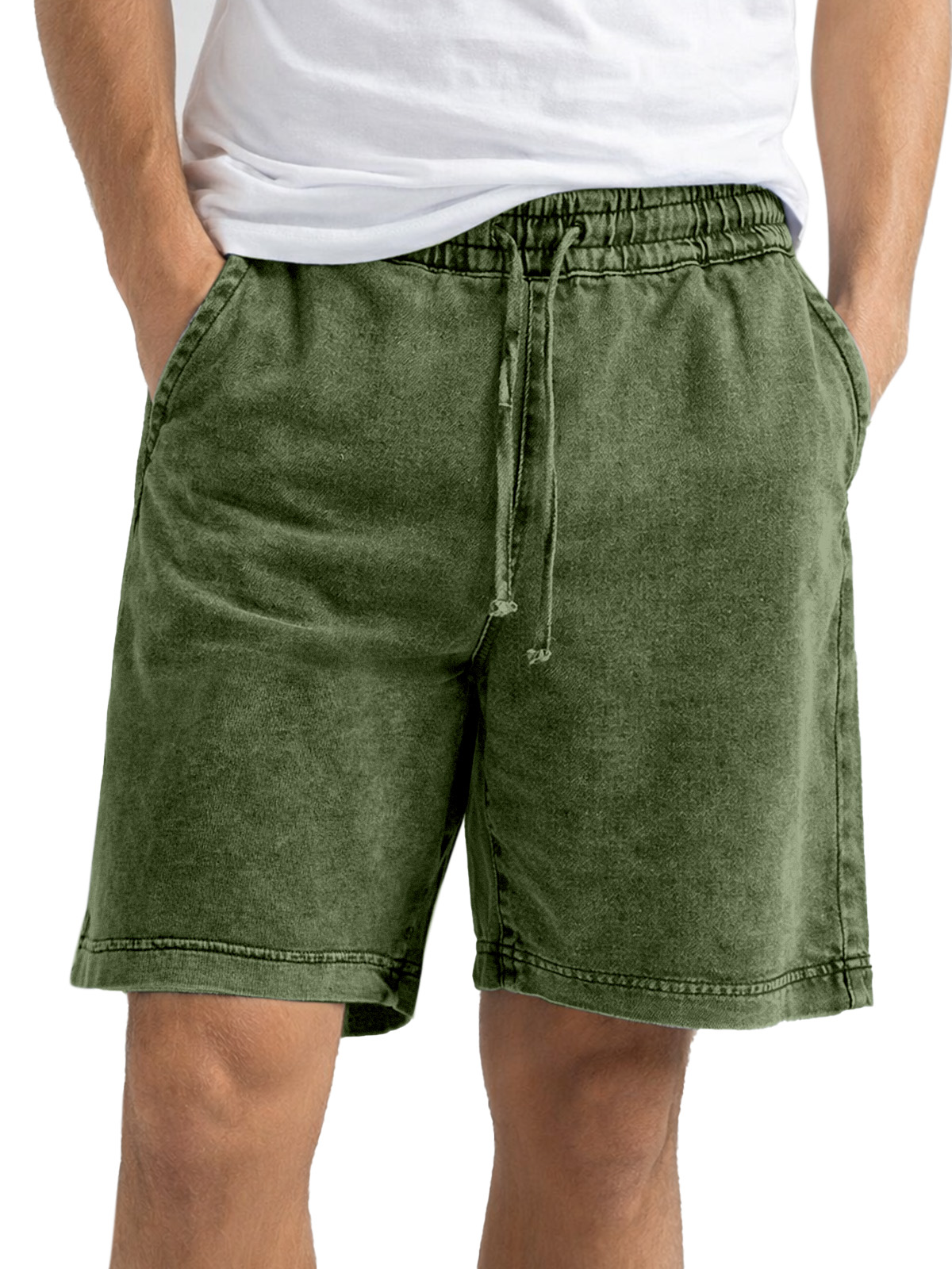 Men's simple retro distressed all-match comfortable loose shorts