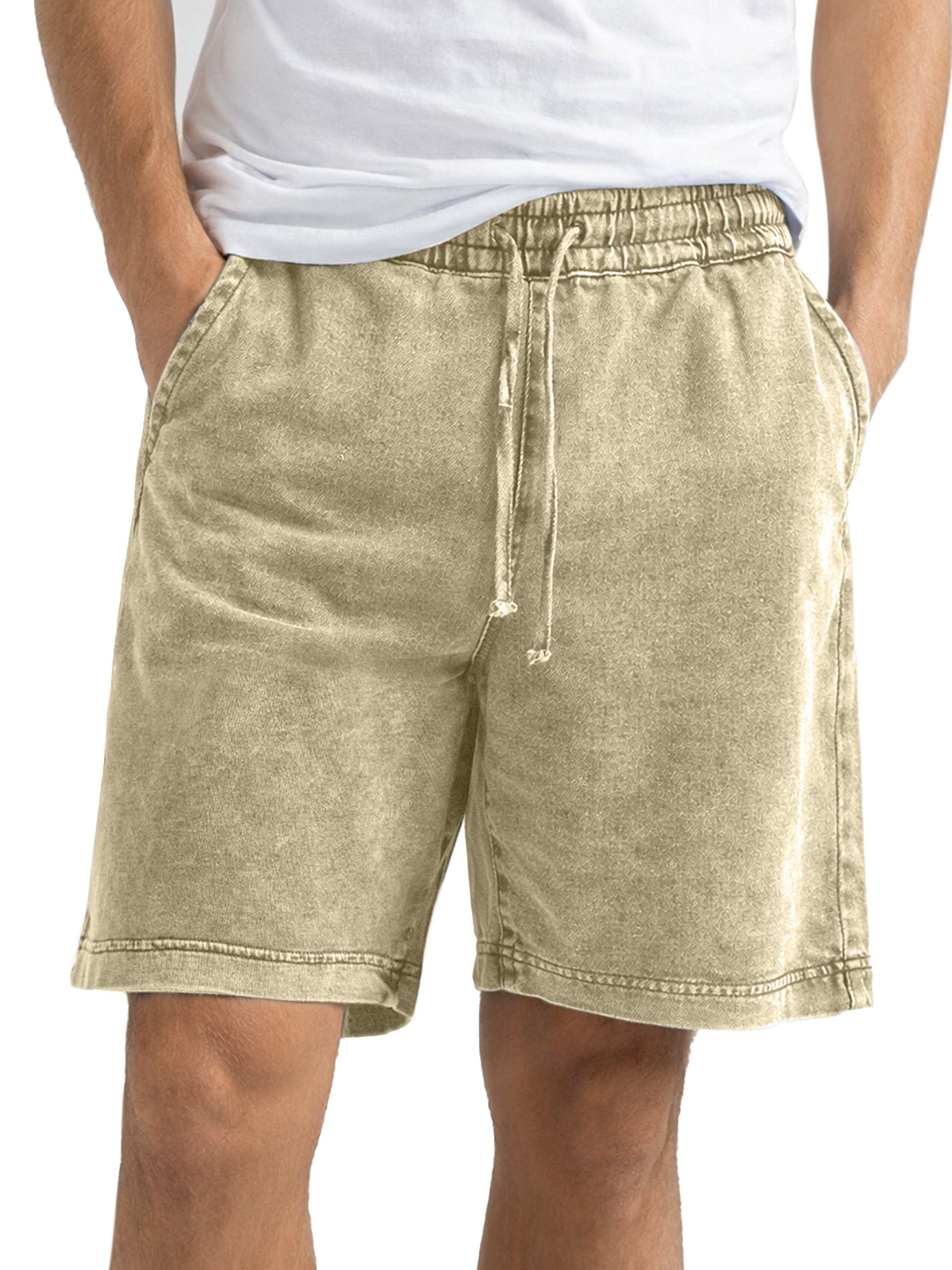 Men's simple retro distressed all-match comfortable loose shorts