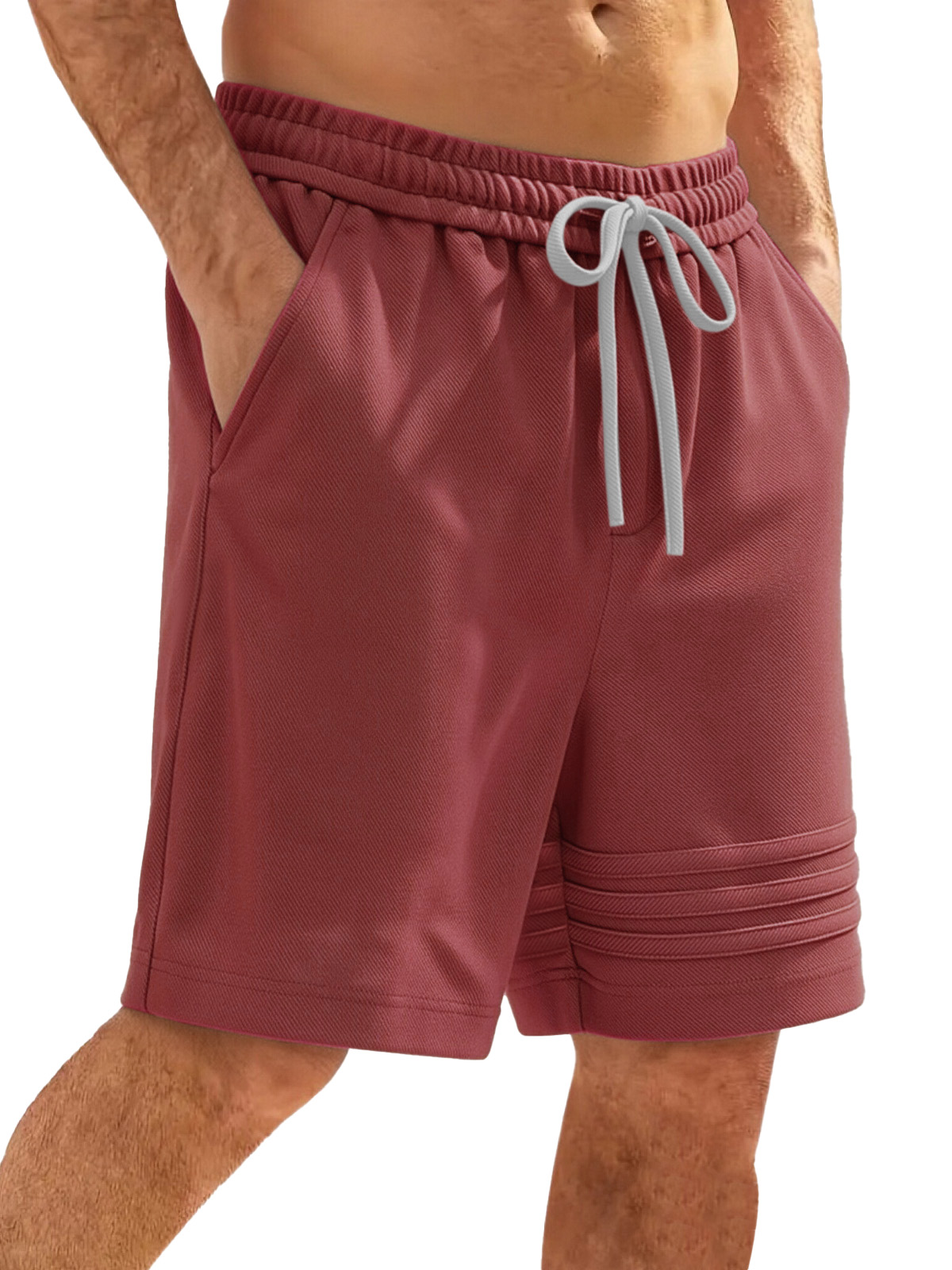Men's Casual And Comfortable Beach Shorts With Simple Seams And Stitching Design