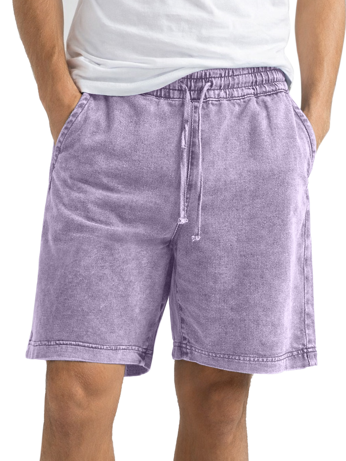 Men's simple retro distressed all-match comfortable loose shorts