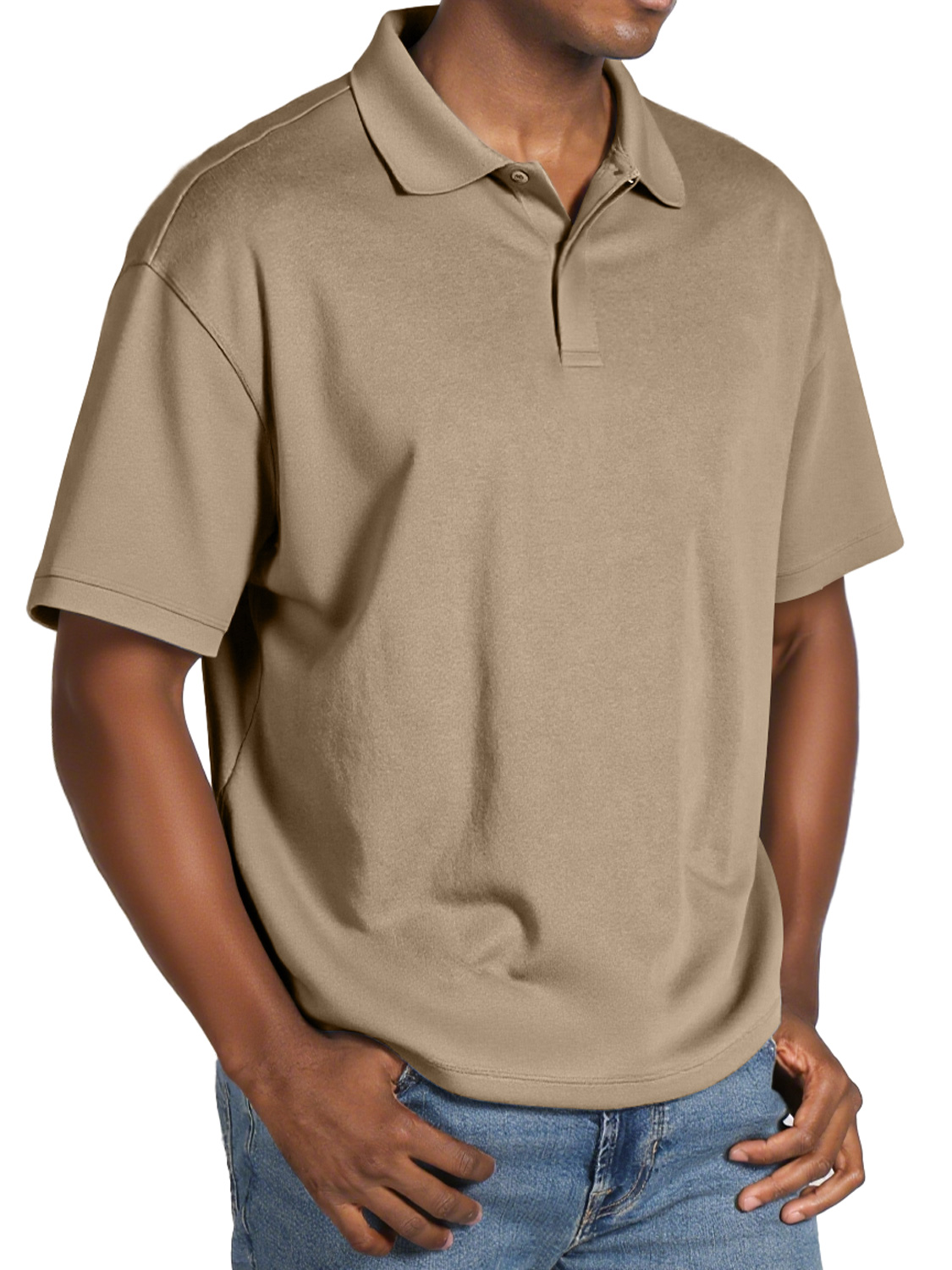 Men's Daily Lapel Button Casual Short-sleeved Polo Shirt