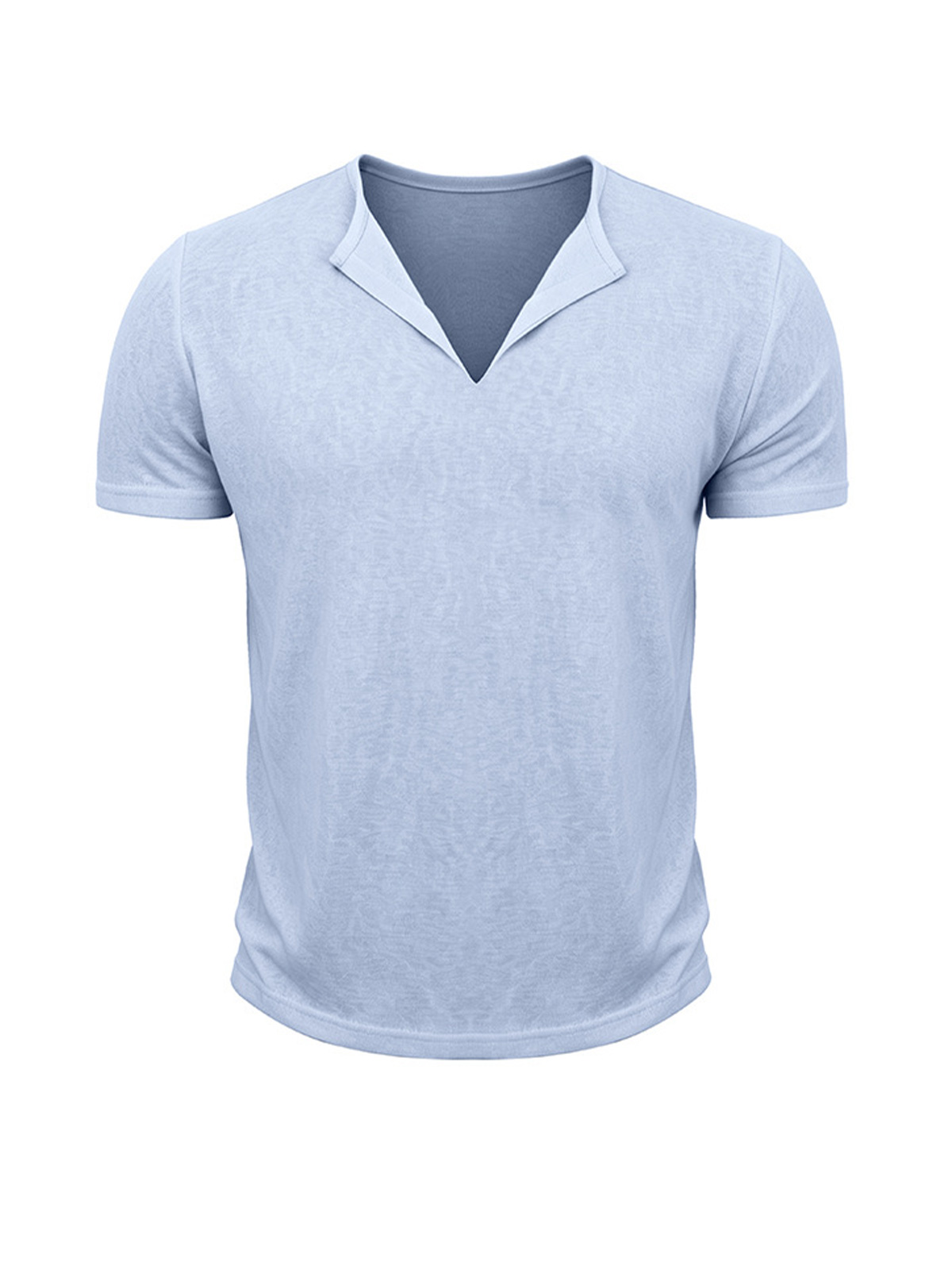 Men's Comfortable Cotton Linen V-Neck Casual Short-Sleeve T-Shirt
