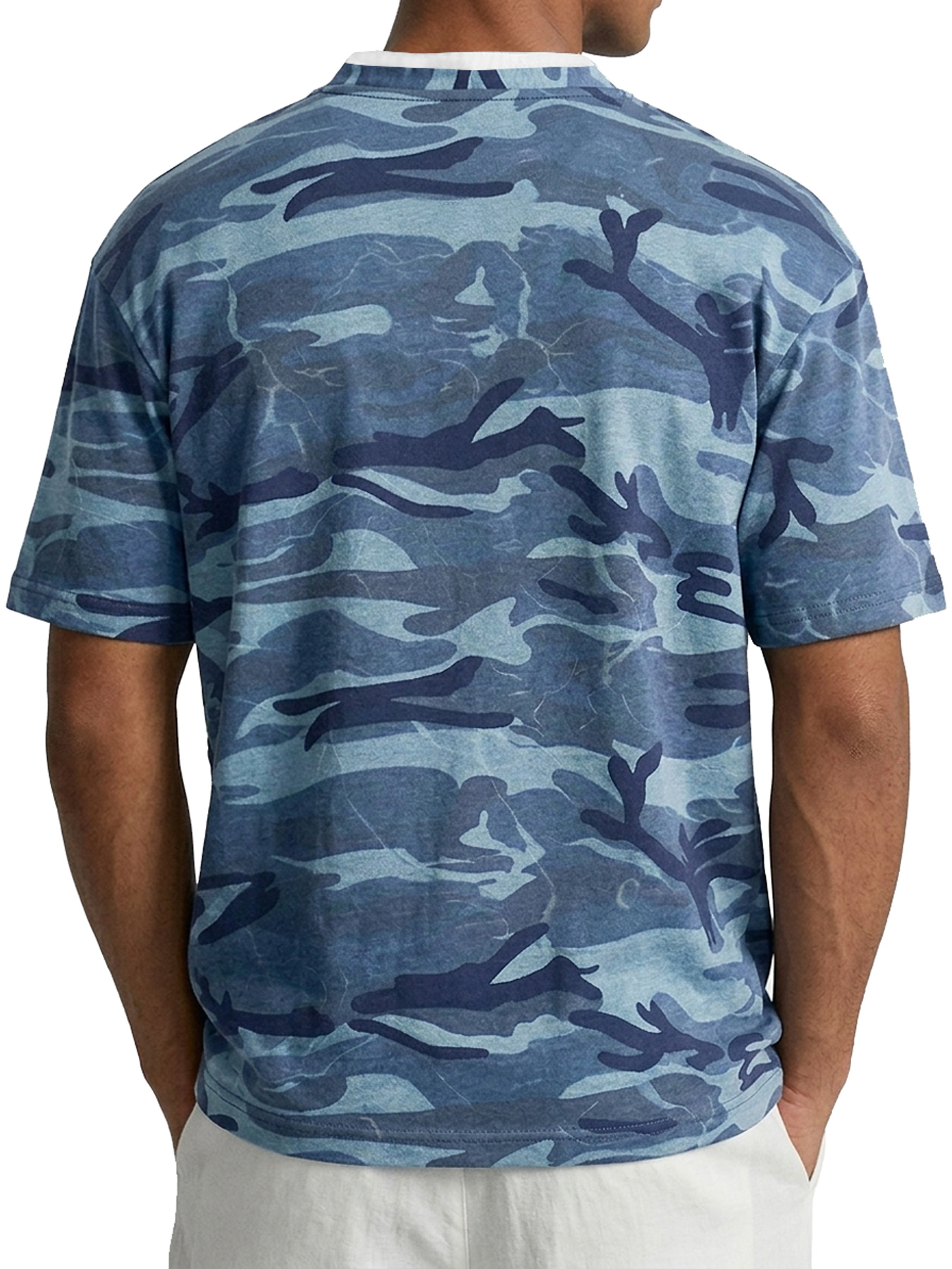 Men's Two-piece Camouflage Print Casual Short-sleeved T-shirt