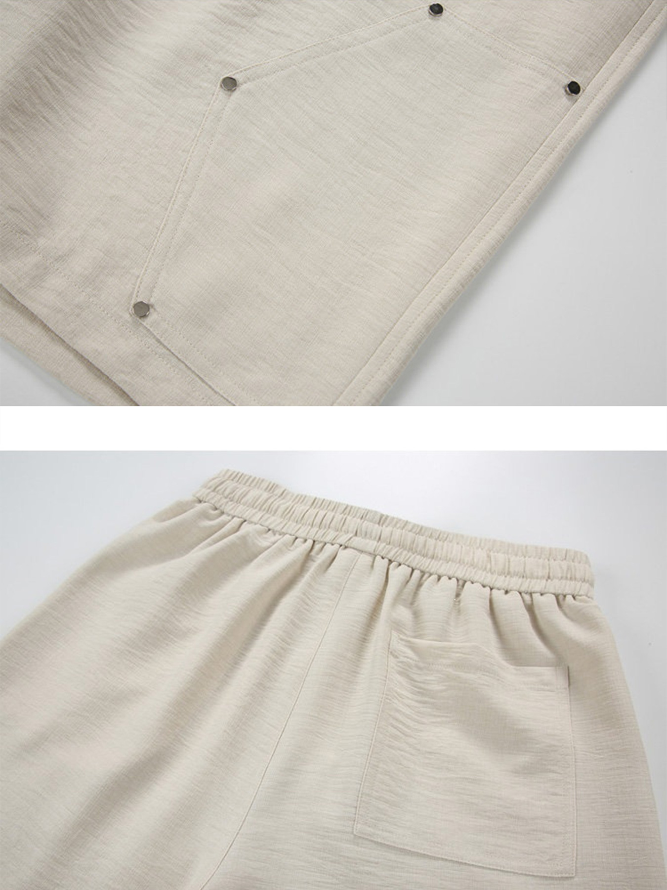 Men's Linen Studded Casual Loose Comfort Shorts