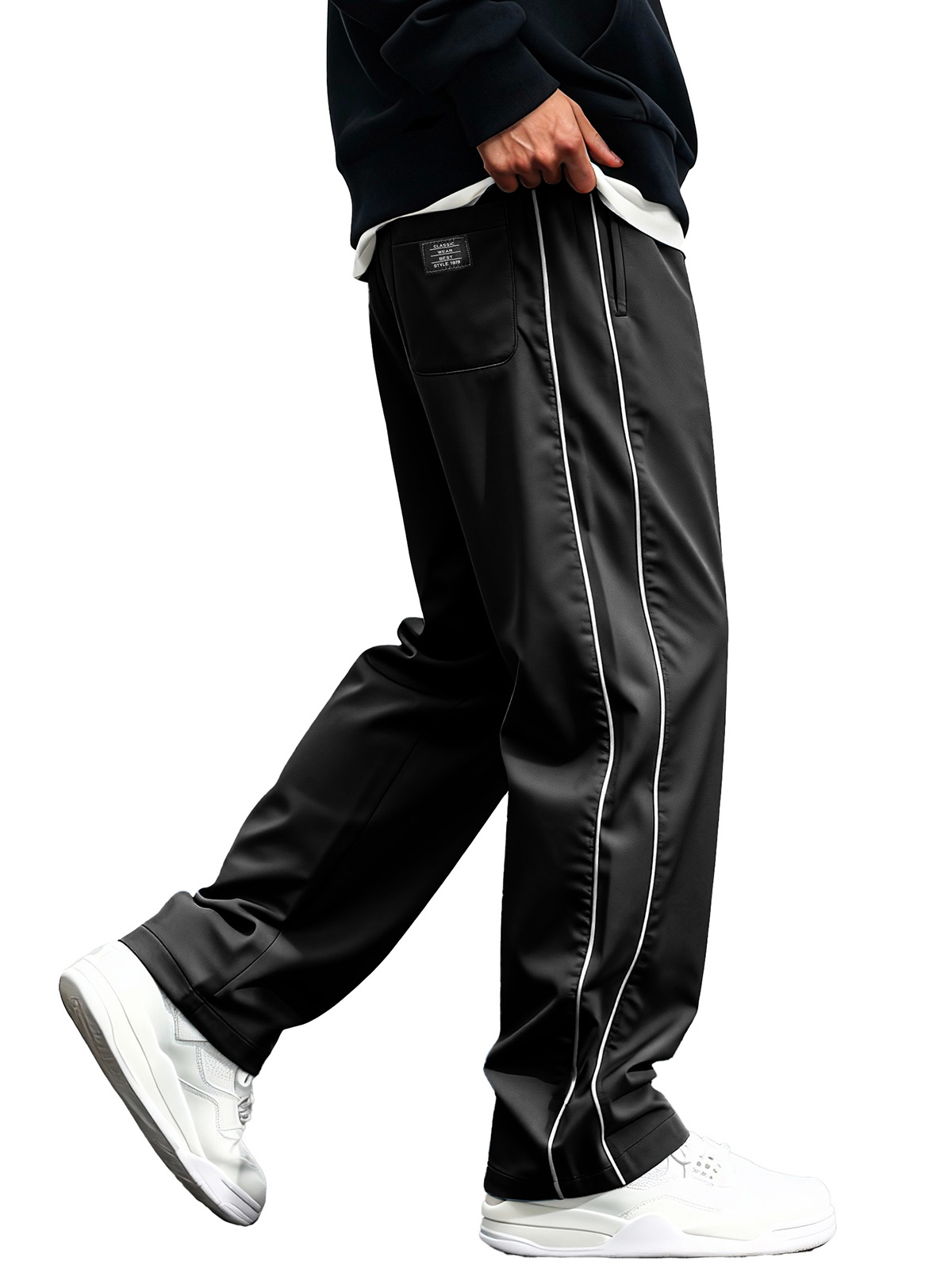 Men's Fashion Quick-Drying Sports Fabric Cargo Pants with Loose Pockets