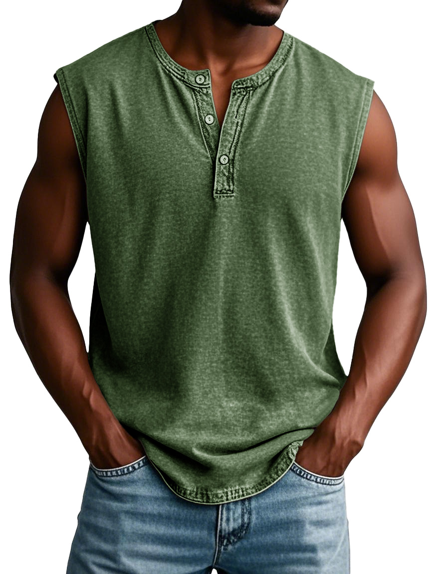 Men's Fashion Casual Retro Sports Sleeveless T-shirt