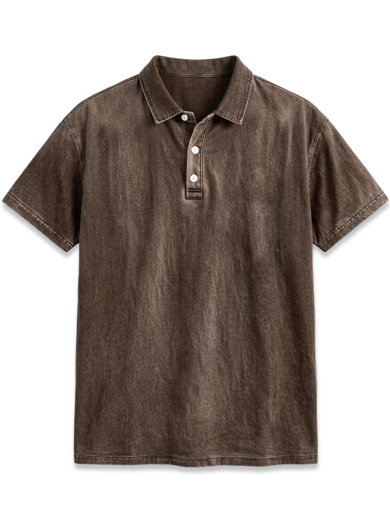 Men's Casual Retro Collar Button-Down Short-Sleeve Polo Shirt