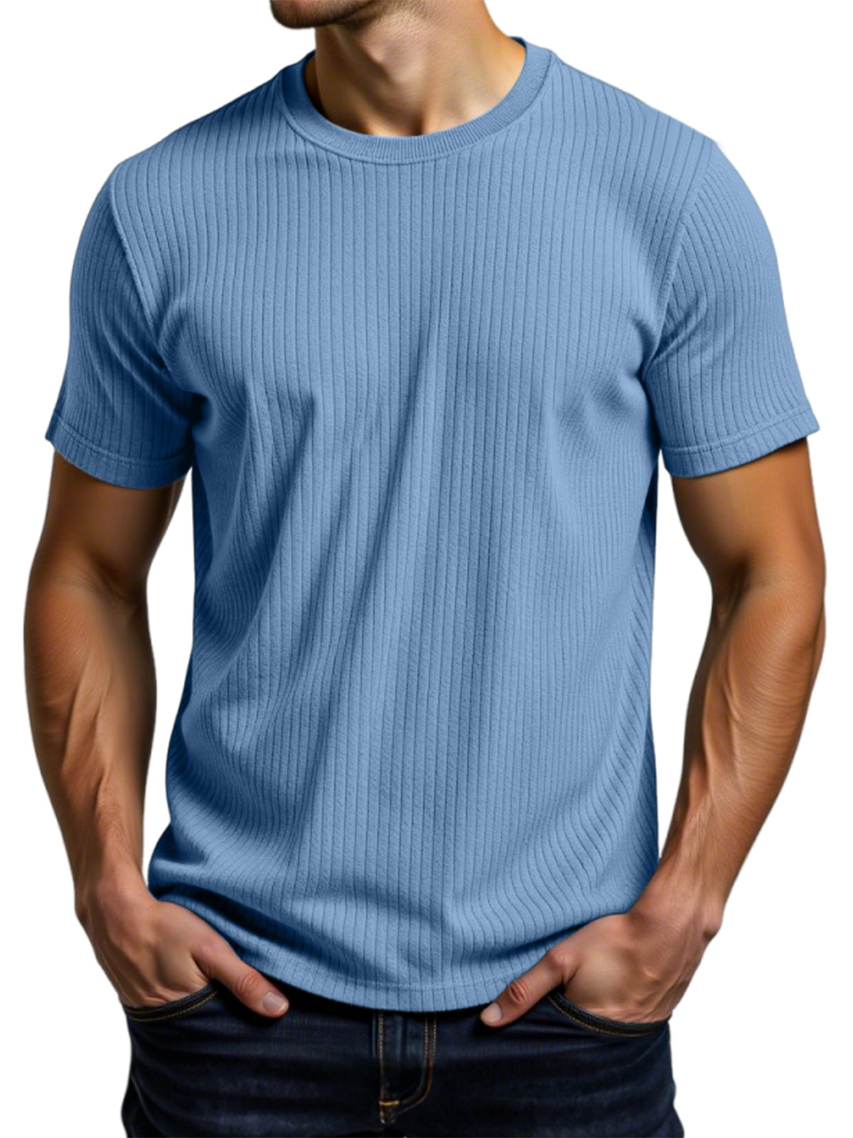 Men's Casual Daily Pit Short-sleeved T-shirt
