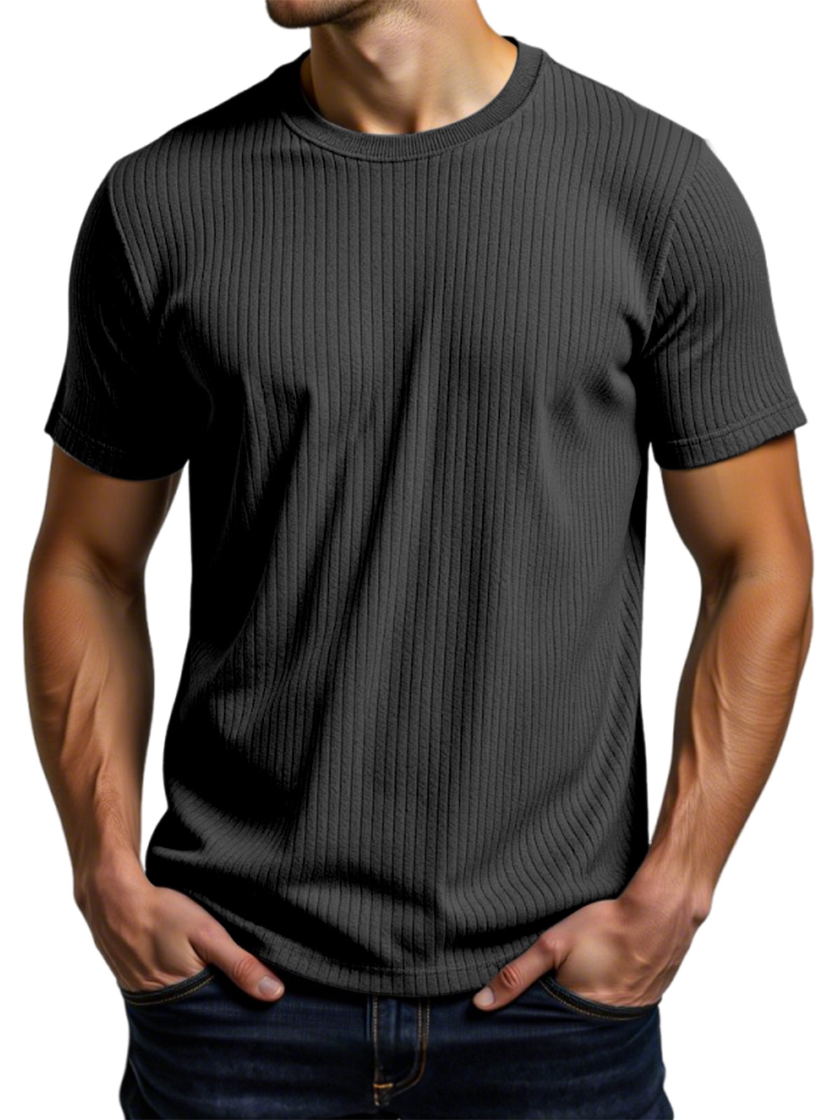 Men's Casual Daily Pit Short-sleeved T-shirt