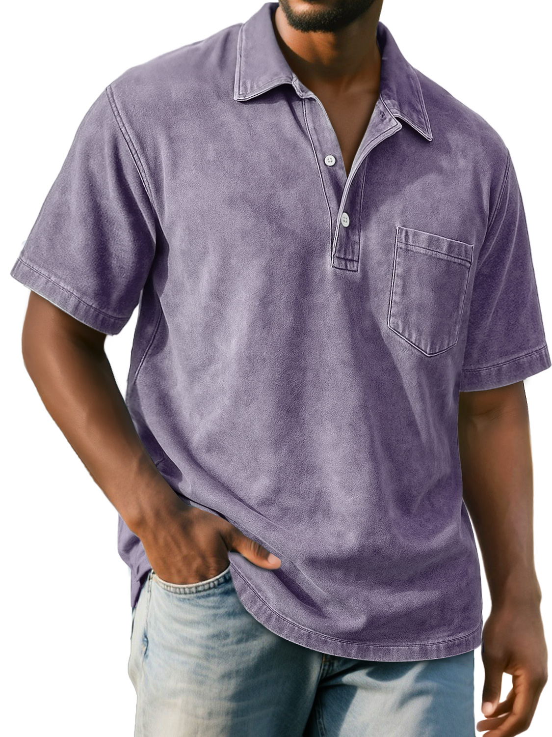 Men's Retro Everyday Casual Lapel Pocket Short-sleeved Polo Shirt