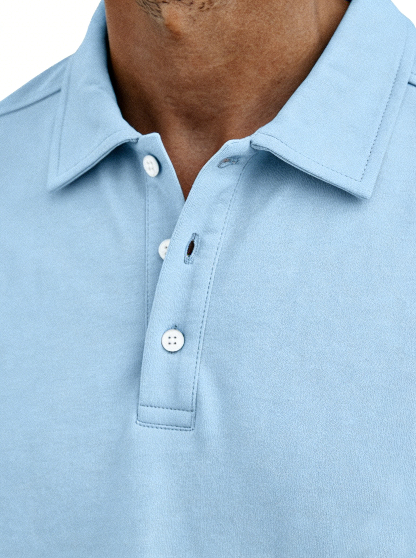 Men's Everyday Simple Deconstructed Design Button Short Sleeve Polo Shirt
