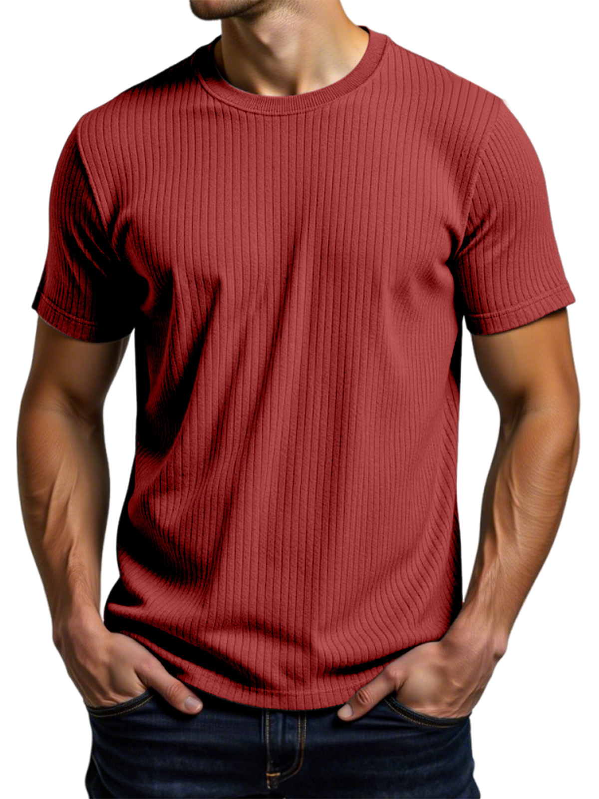 Men's Casual Daily Pit Short-sleeved T-shirt