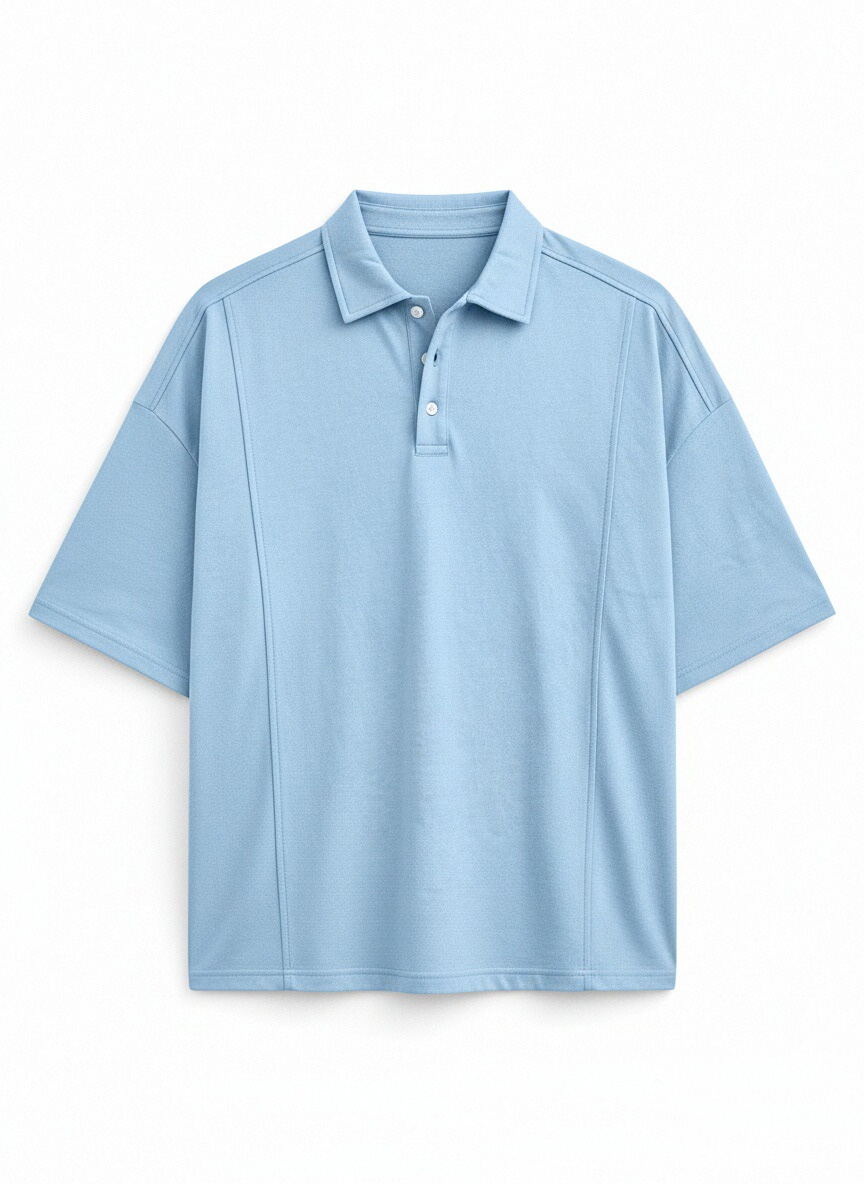 Men's Everyday Simple Deconstructed Design Button Short Sleeve Polo Shirt