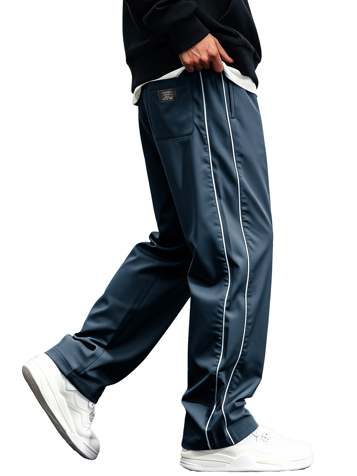 Men's Fashion Quick-Drying Sports Fabric Cargo Pants with Loose Pockets