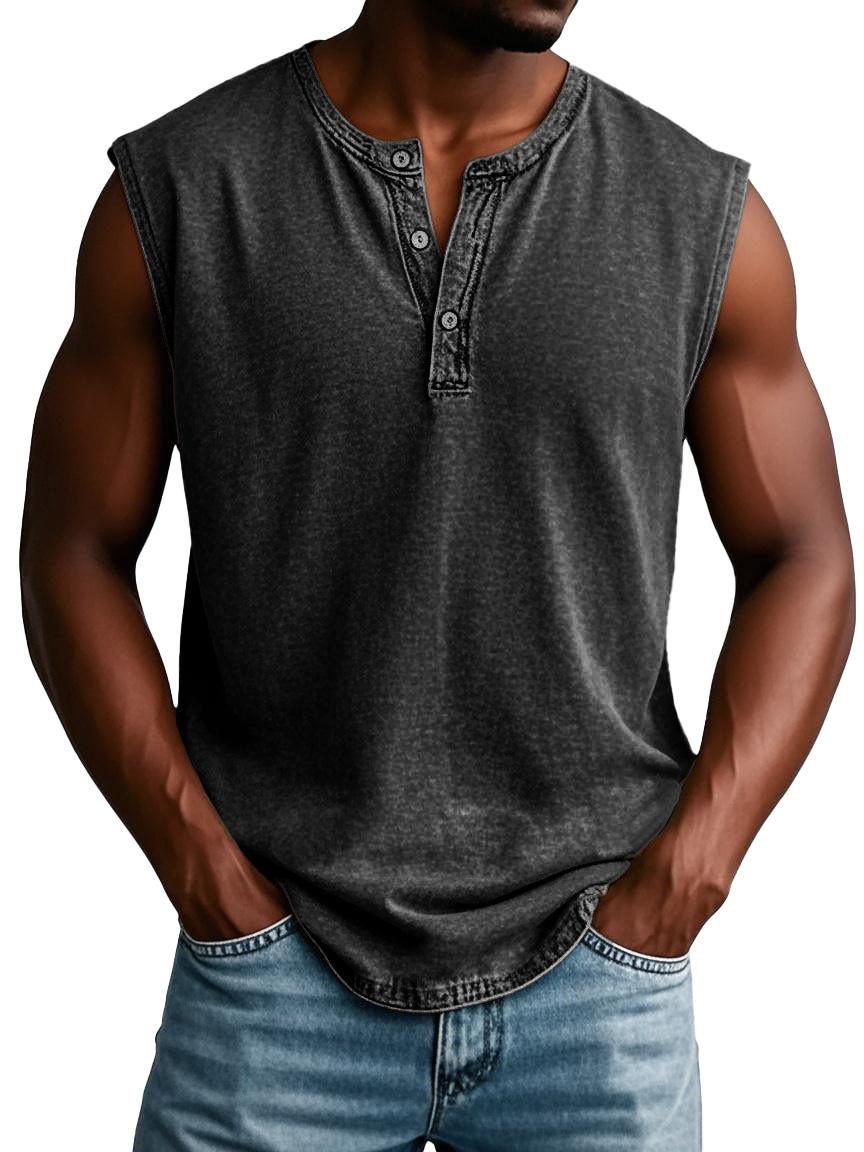 Men's Fashion Casual Retro Sports Sleeveless T-shirt