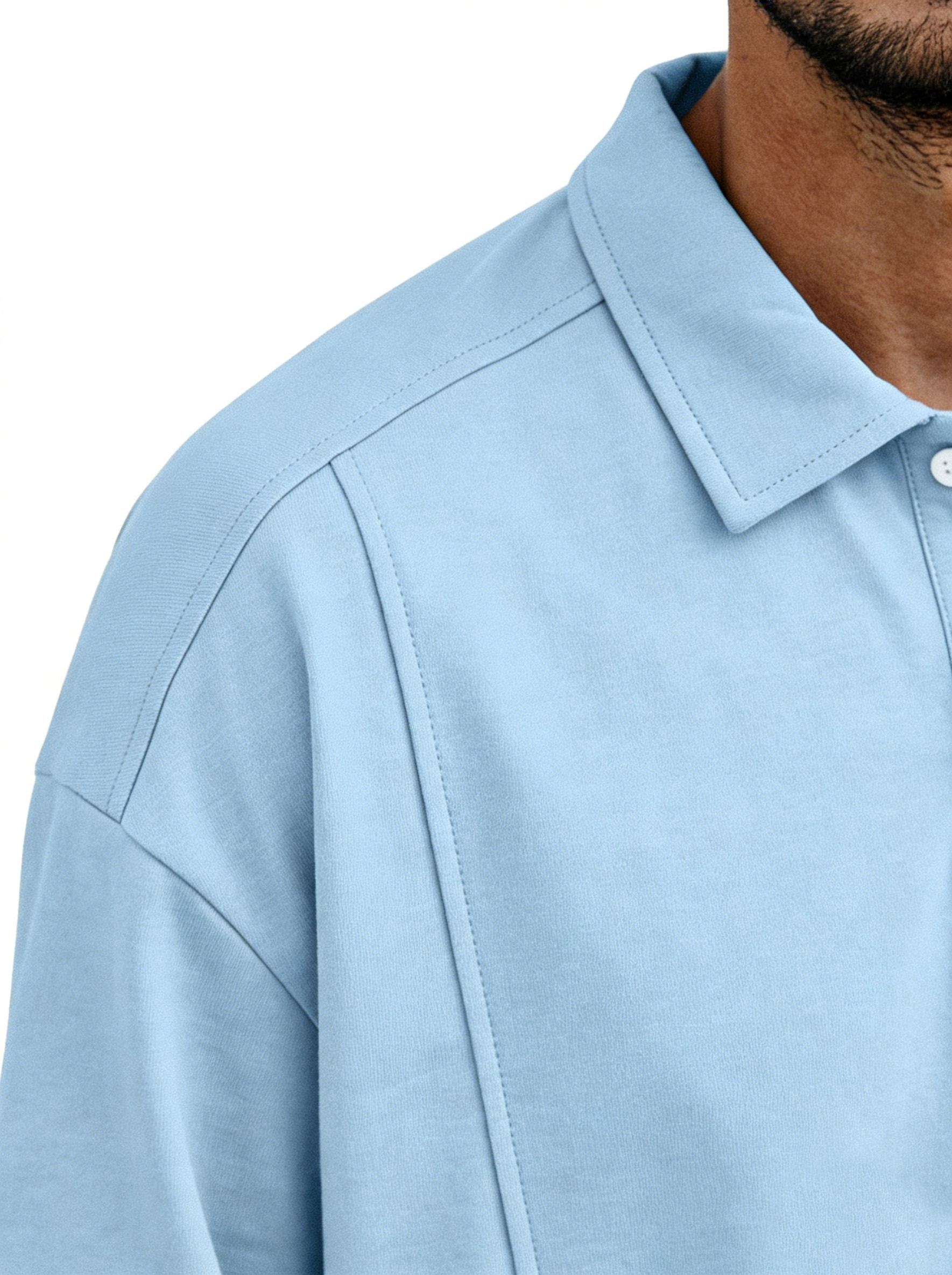 Men's Everyday Simple Deconstructed Design Button Short Sleeve Polo Shirt