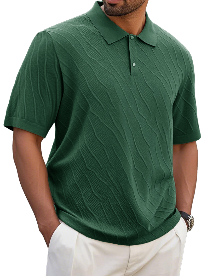 Men's Fashion Casual Short-sleeved Lapel Polo Shirt