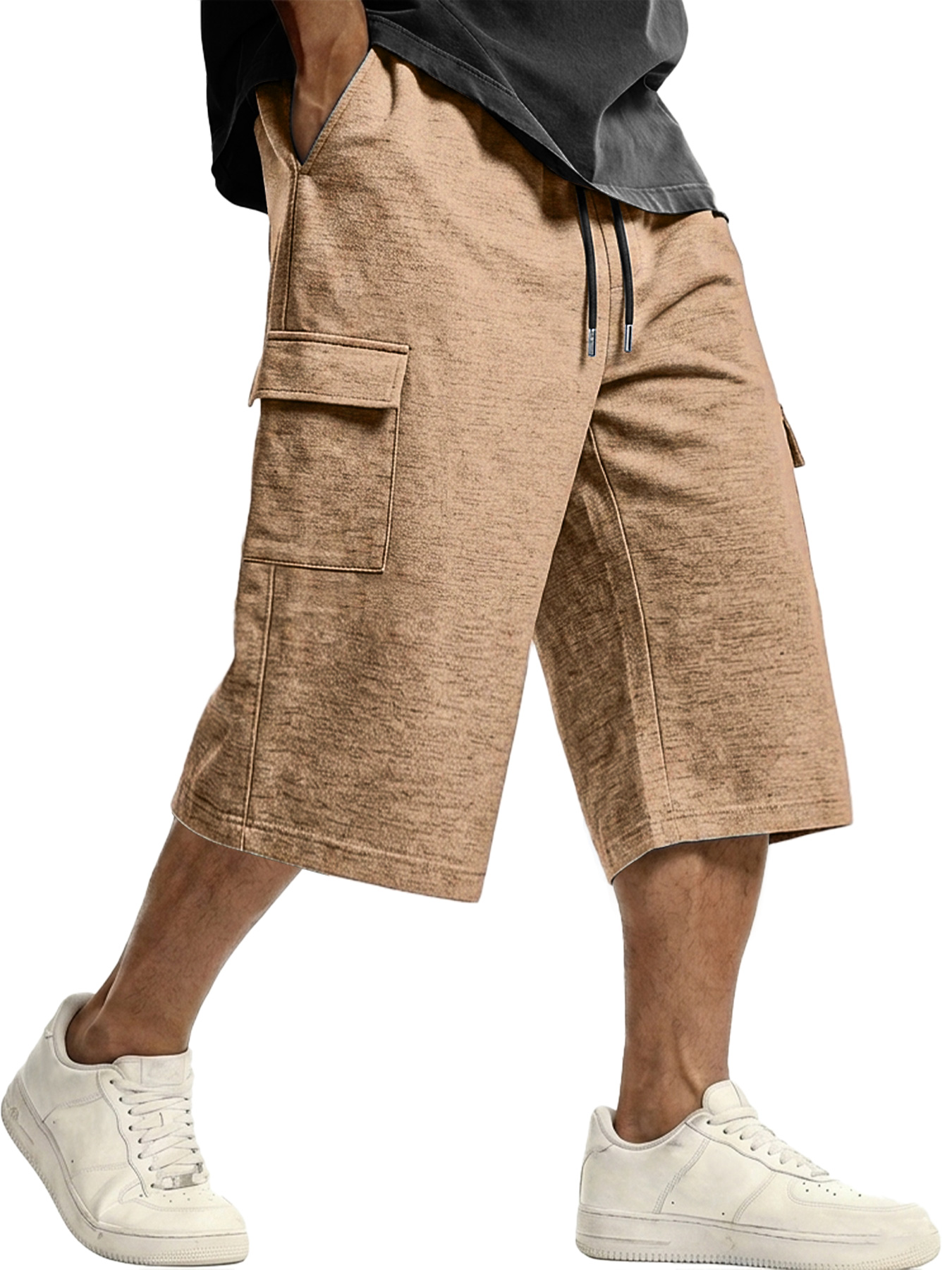 Men's Casual Comfortable Multi-pocket Cropped Loose Shorts